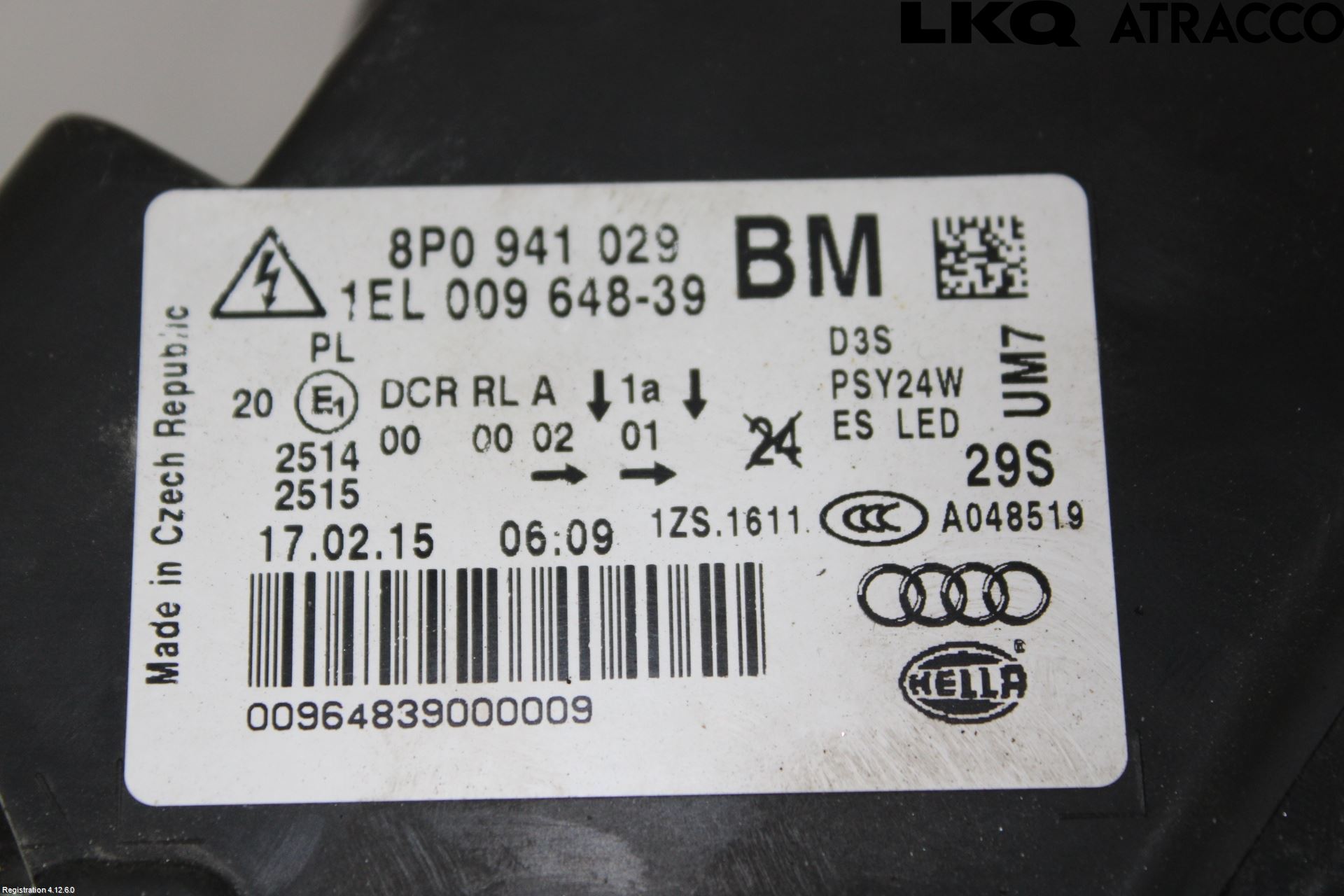 Audi A3/S3 05-13 Strålkastare Vänster