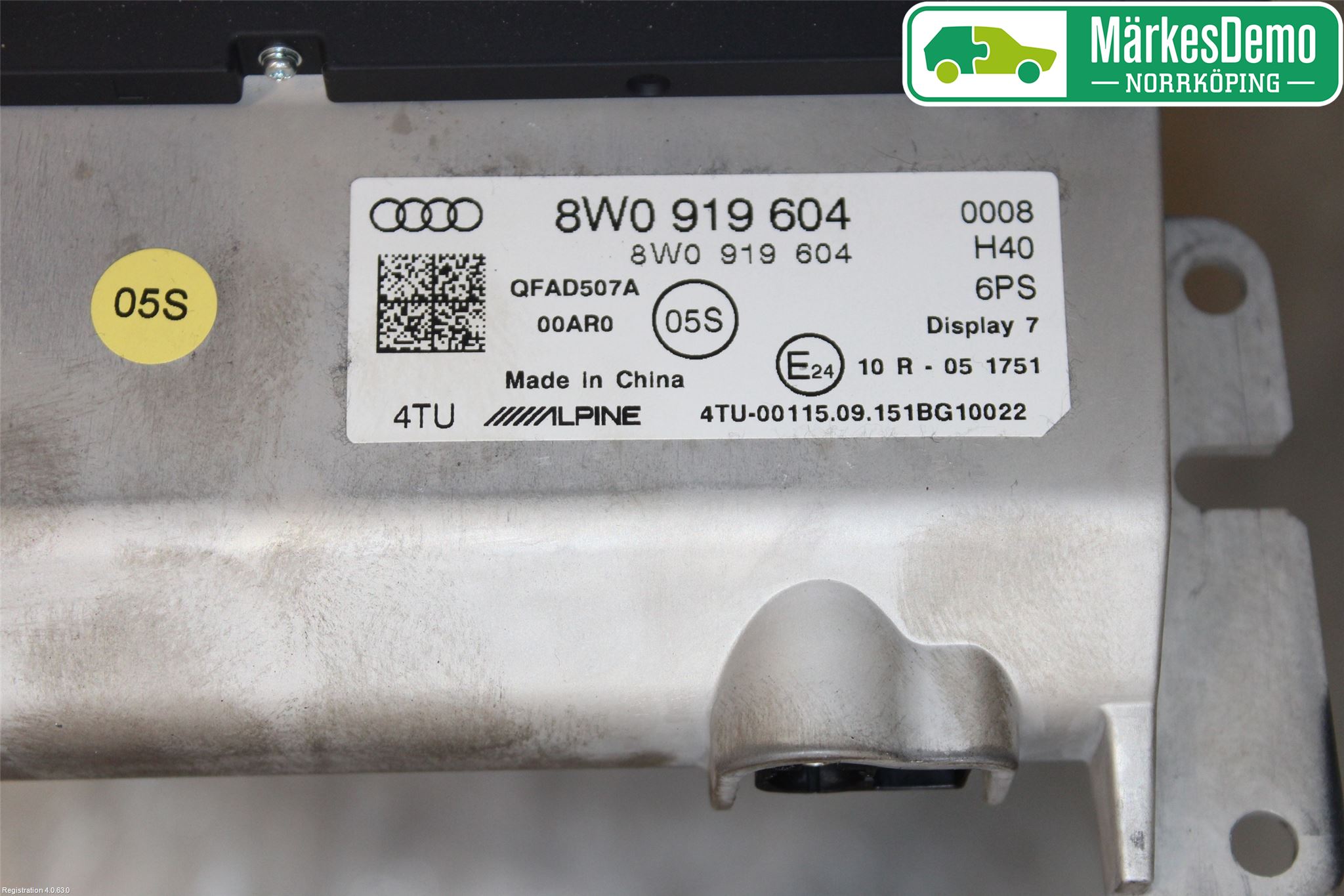 Audi A4/S4 B9 16-19 Multifunktionsdisplay