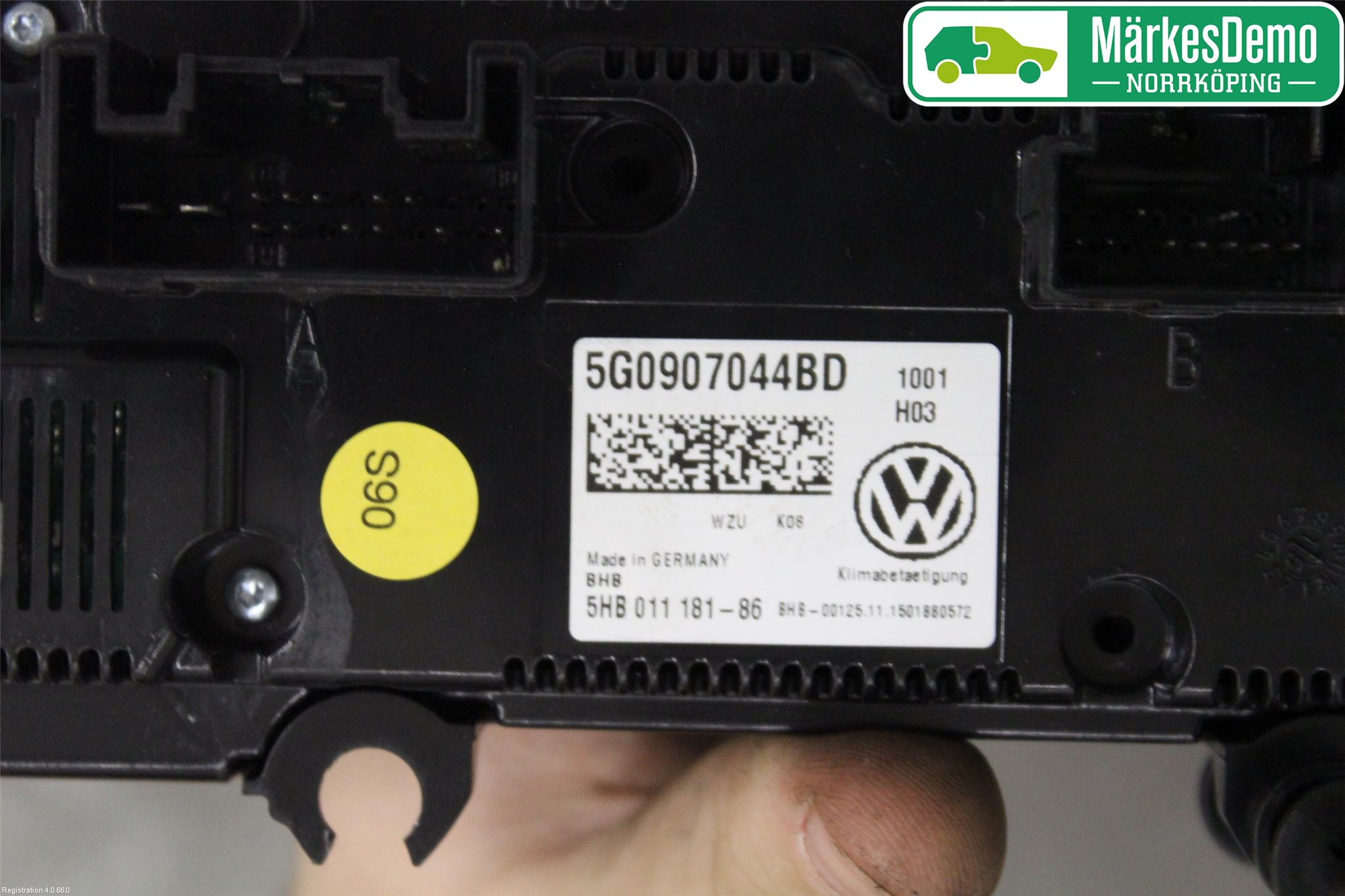 Volkswagen VW GOLF SPORTSVAN 15-20 Värmereglage