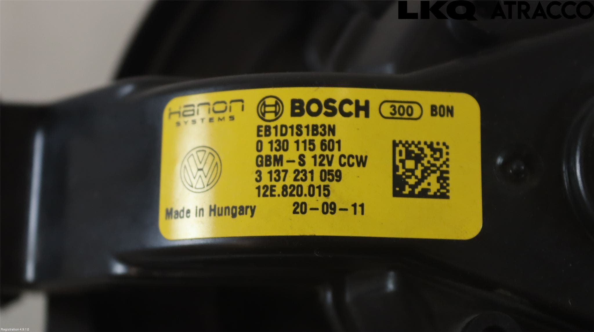 Volkswagen VW UP! / E-UP! Värmefläkt