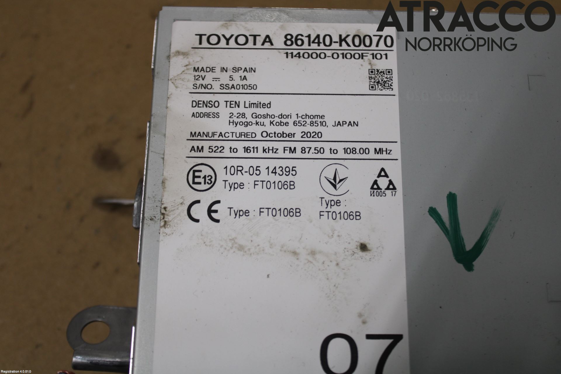 Toyota YARIS XP21 20- Cd Radio - Multimediapanel