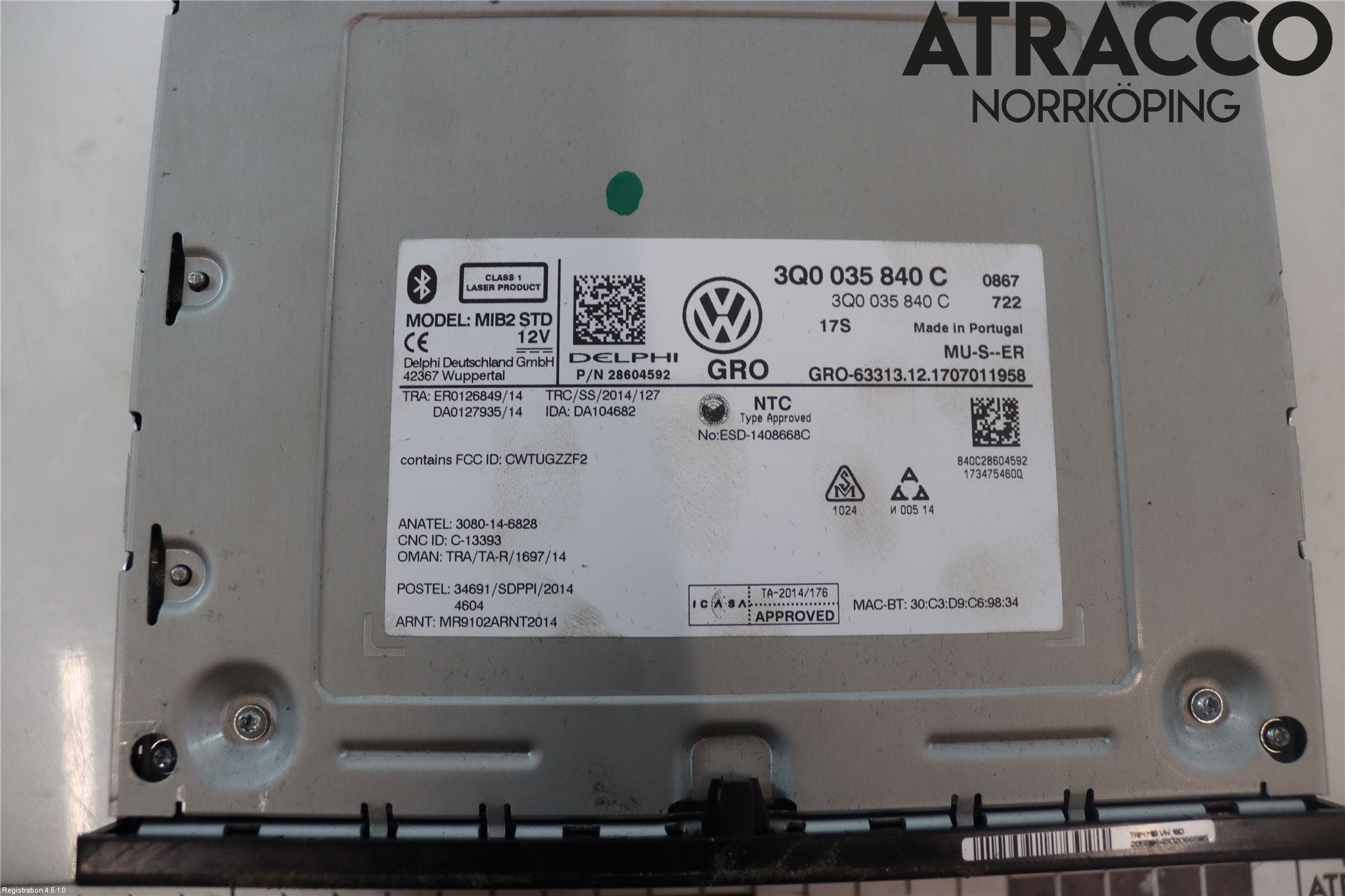 Volkswagen VW PASSAT 15-19 Cd Radio - Multimediapanel