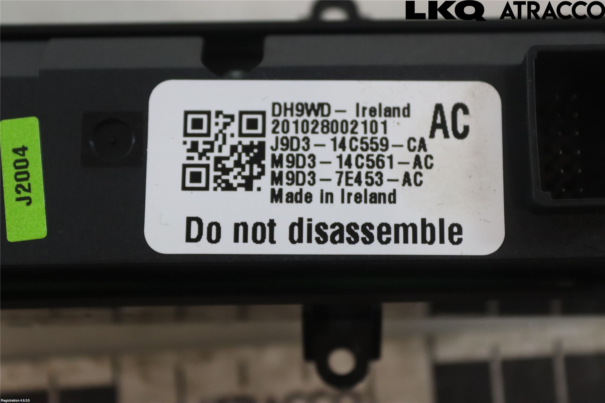 Jaguar I-PACE 18- Strömställare Växellåda