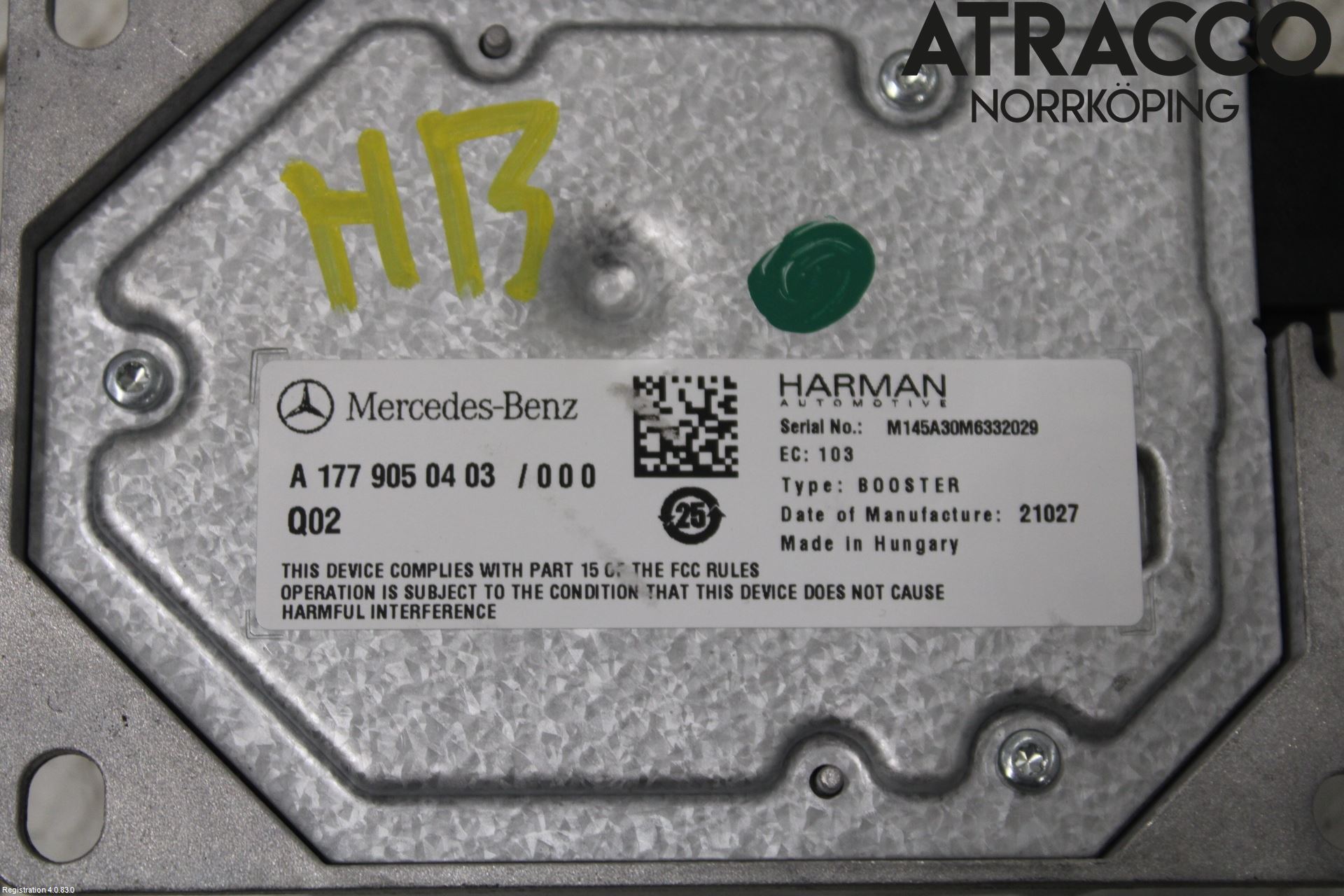 Mercedes-Benz MB GLC-KLASS (X253/C253) 15-22 Radio-Stereo Förstärkare