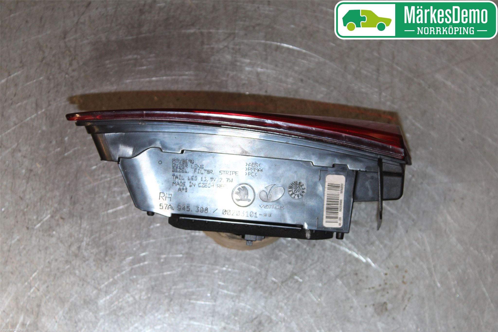 Skoda KAROQ 18- Bakljus Lucka Hö