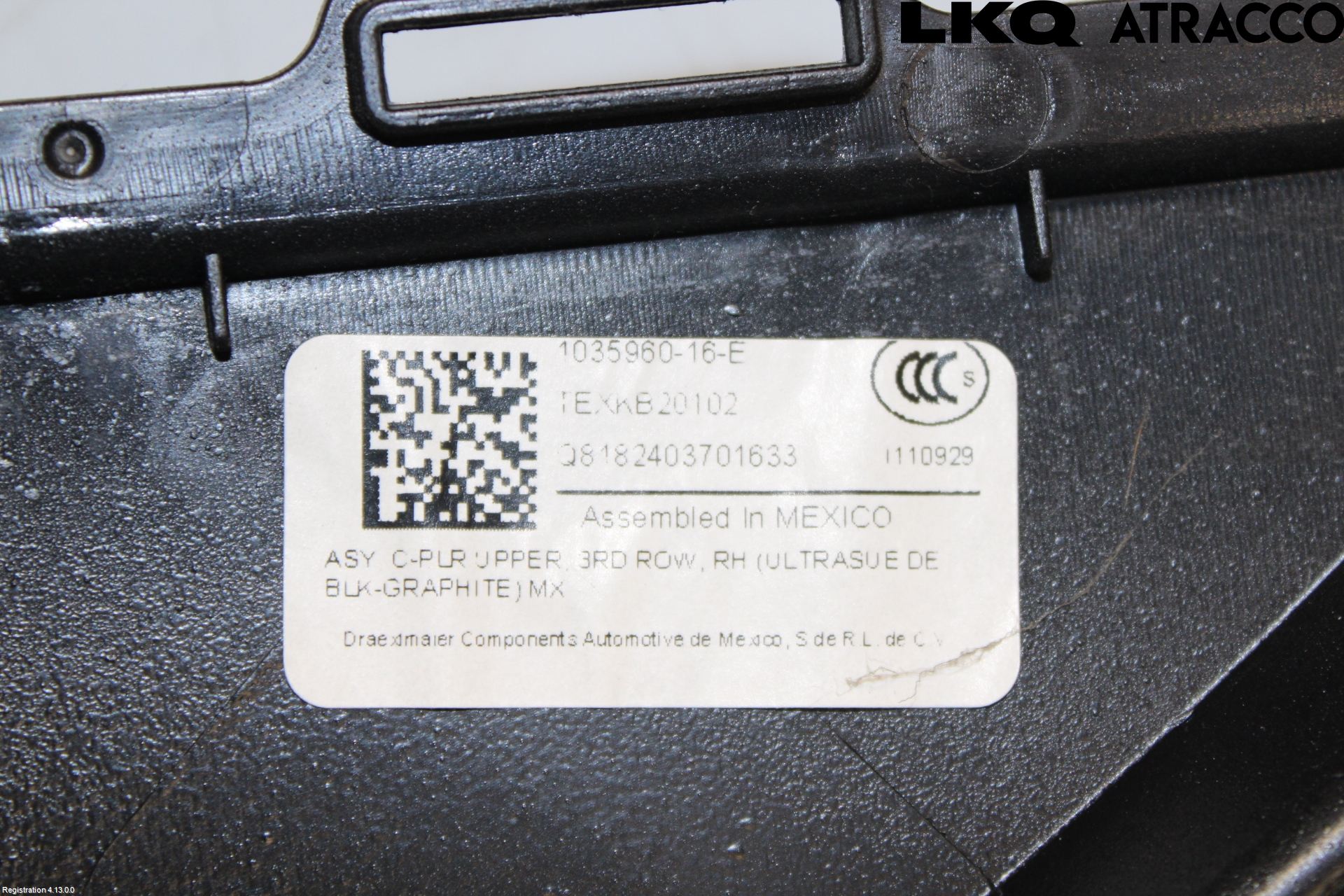 Tesla MODEL X 16- Inr Plastd A-B-C Stolpe