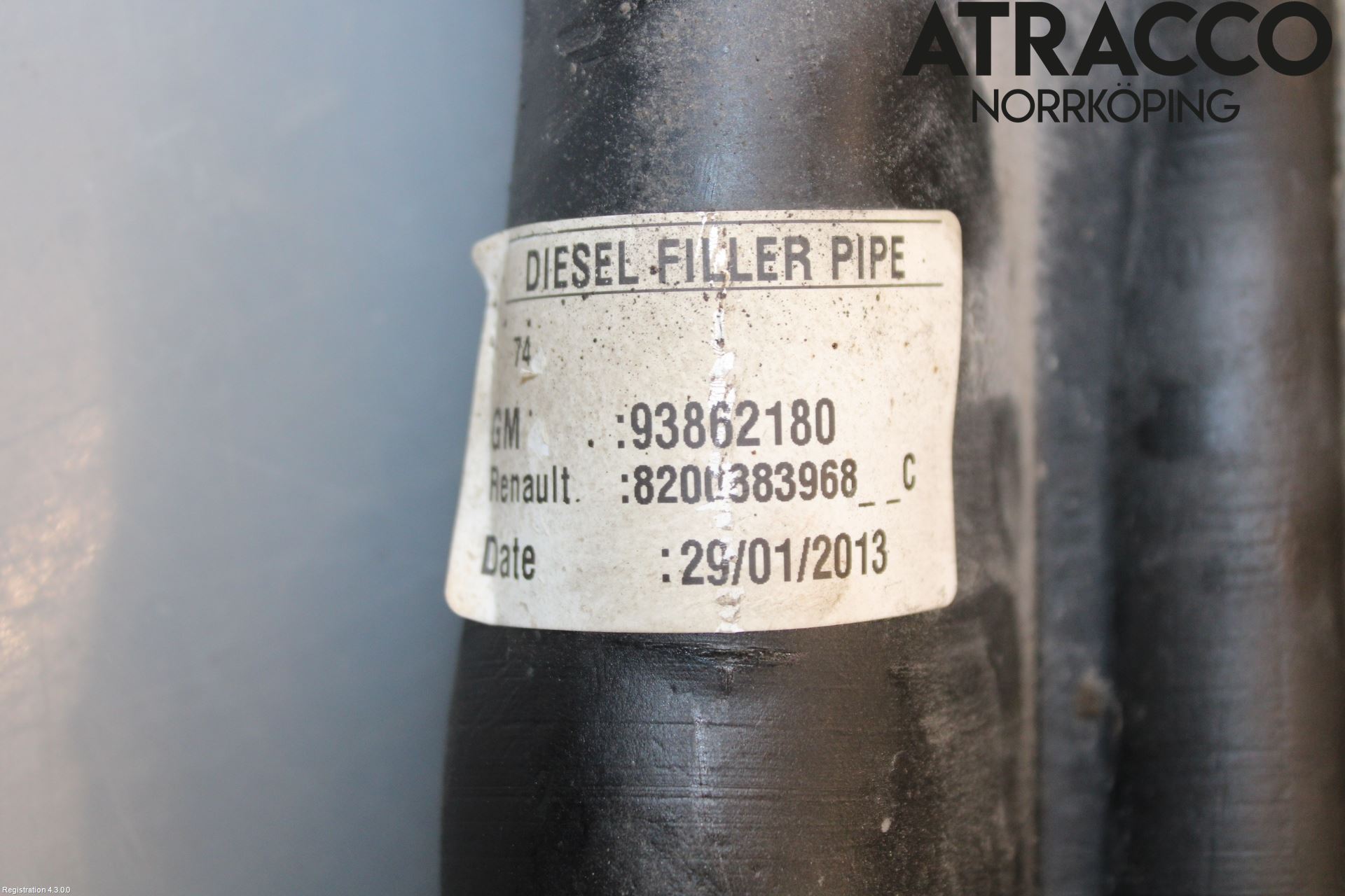 Opel VIVARO 01-14 Bränslepåfyllnrör-Slang