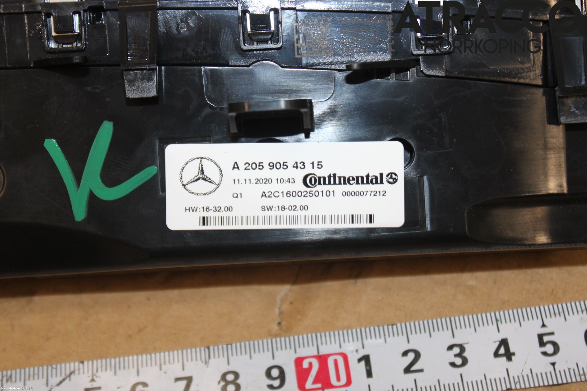 Mercedes-Benz MB GLC-KLASS (X253/C253) 15-22 Värmereglage