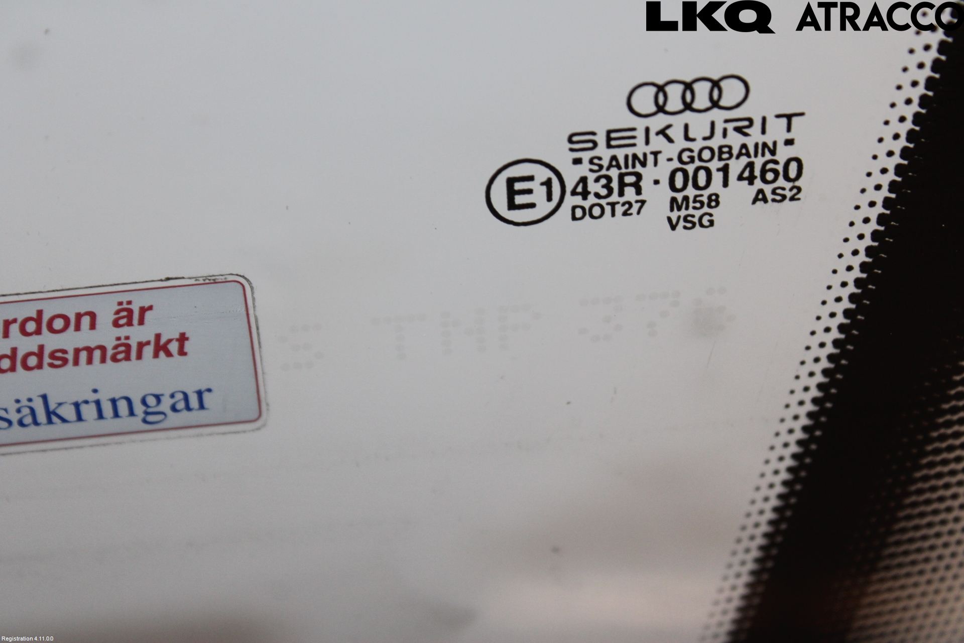 Audi A8/S8 4D 94-02 Dörruta Fram Vänster