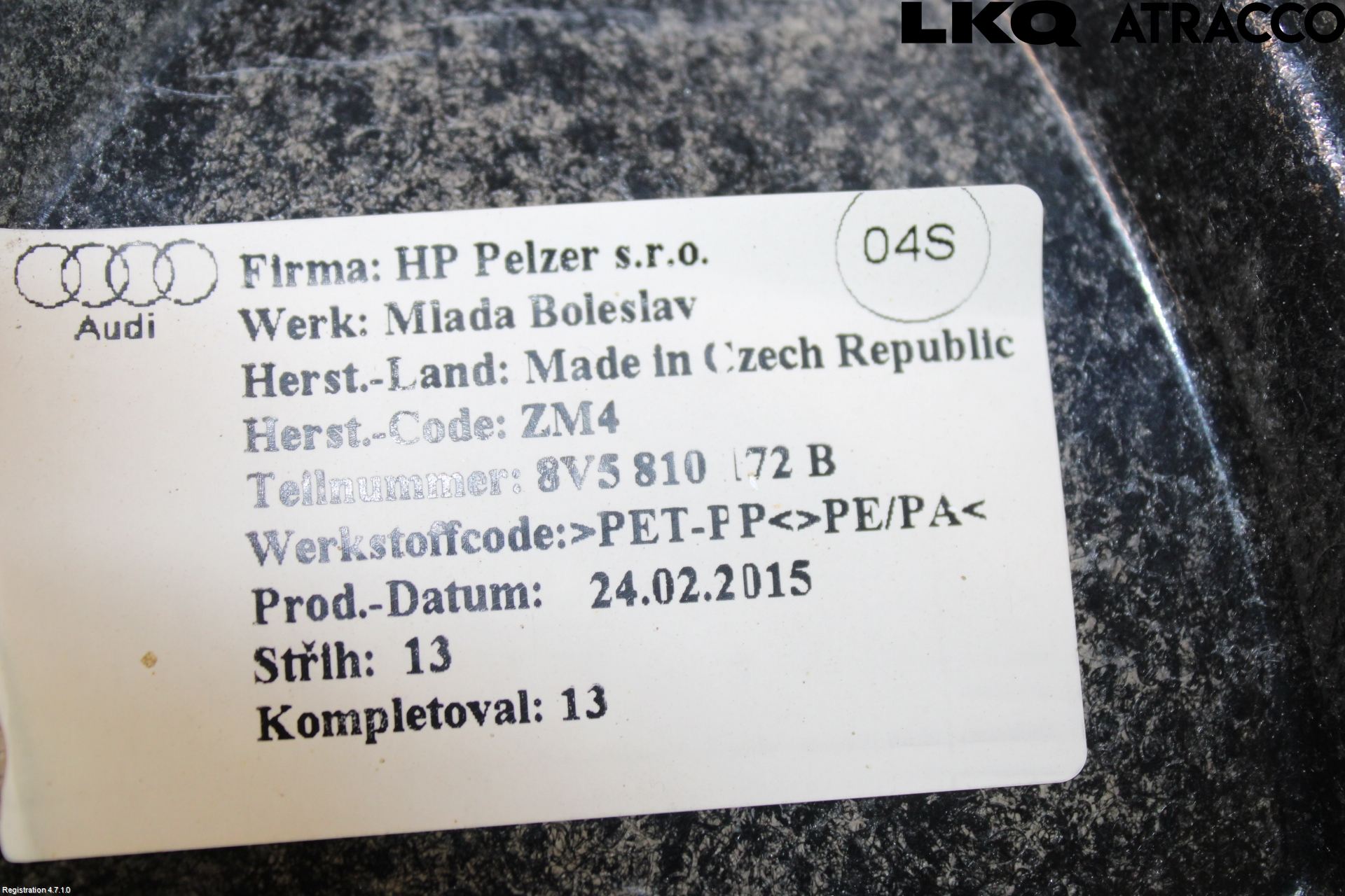 Audi A3/S3 8V 13-20 Skärm Inner