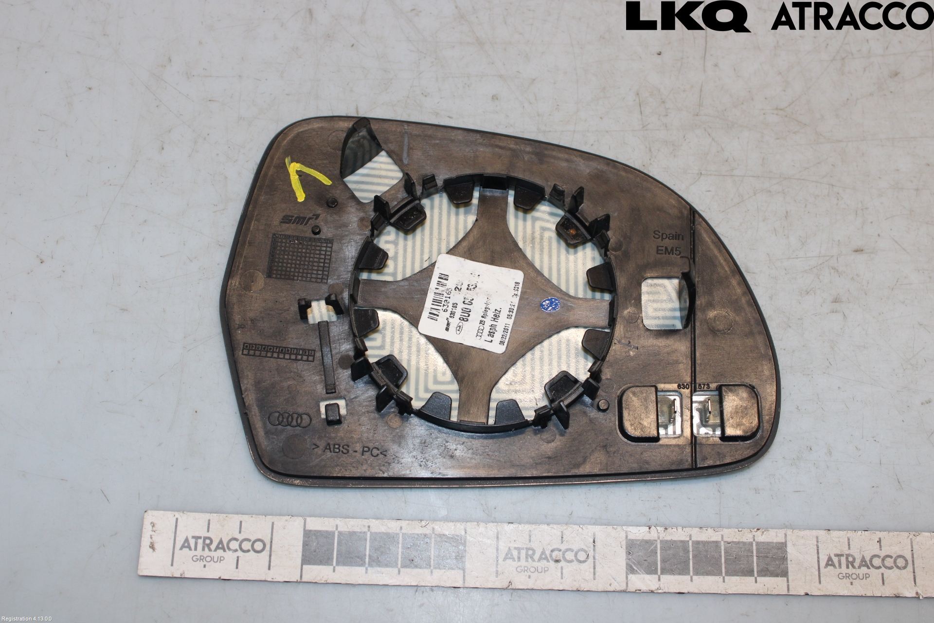 Audi Q3 8U 12-18 Spegelglas Vä