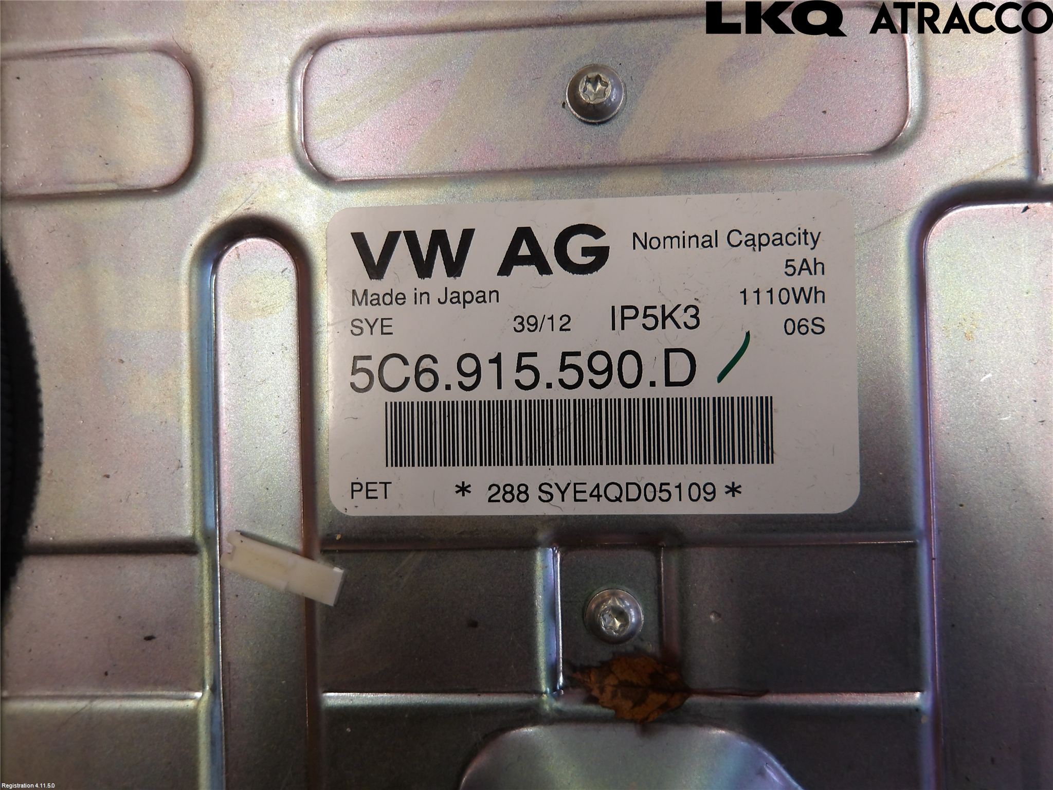 Volkswagen VW JETTA VI 11- Batteri Högspänning