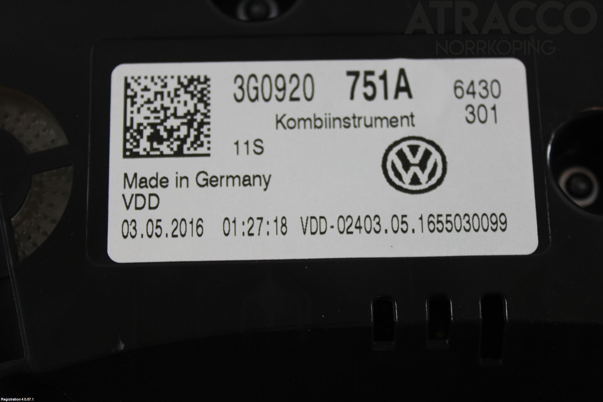 Volkswagen VW PASSAT 15-19 Instrument Komb