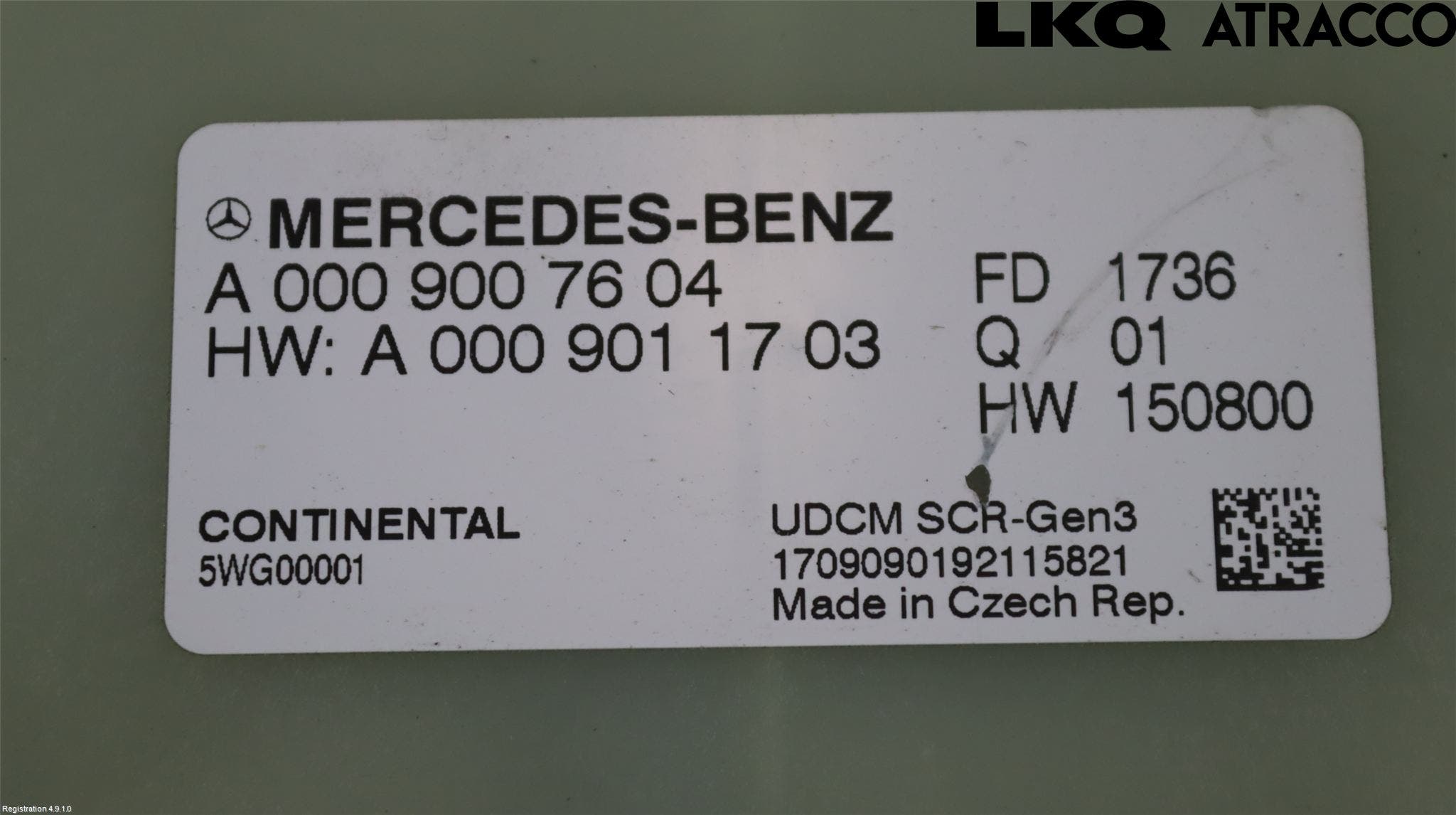 Mercedes-Benz MB S-KLASS (W222) 13-20 Styrenhet Avgasrening