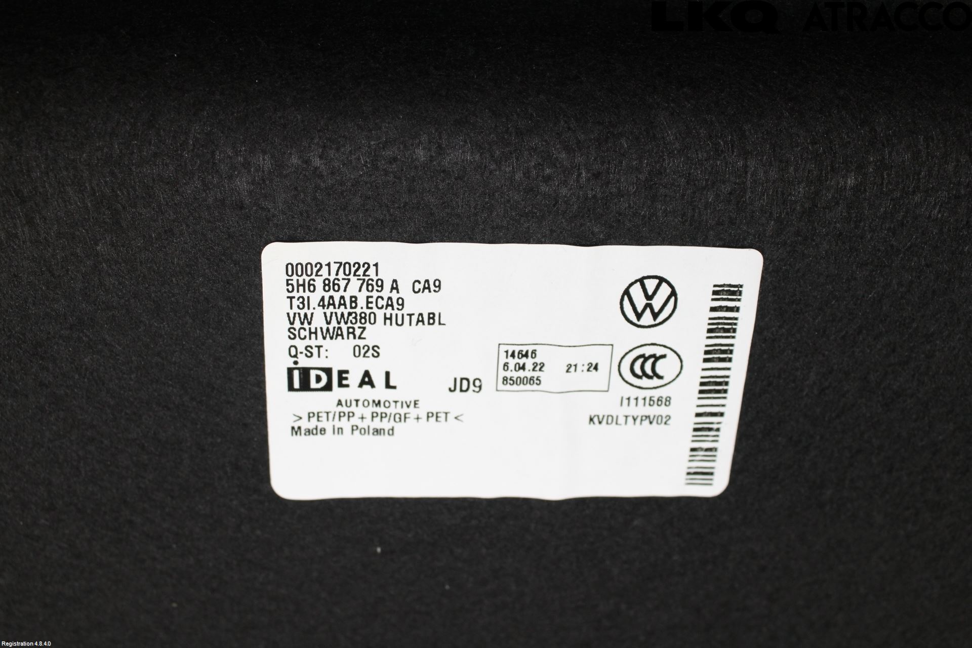 Volkswagen VW GOLF / E-GOLF VIII 20- Hatthylla