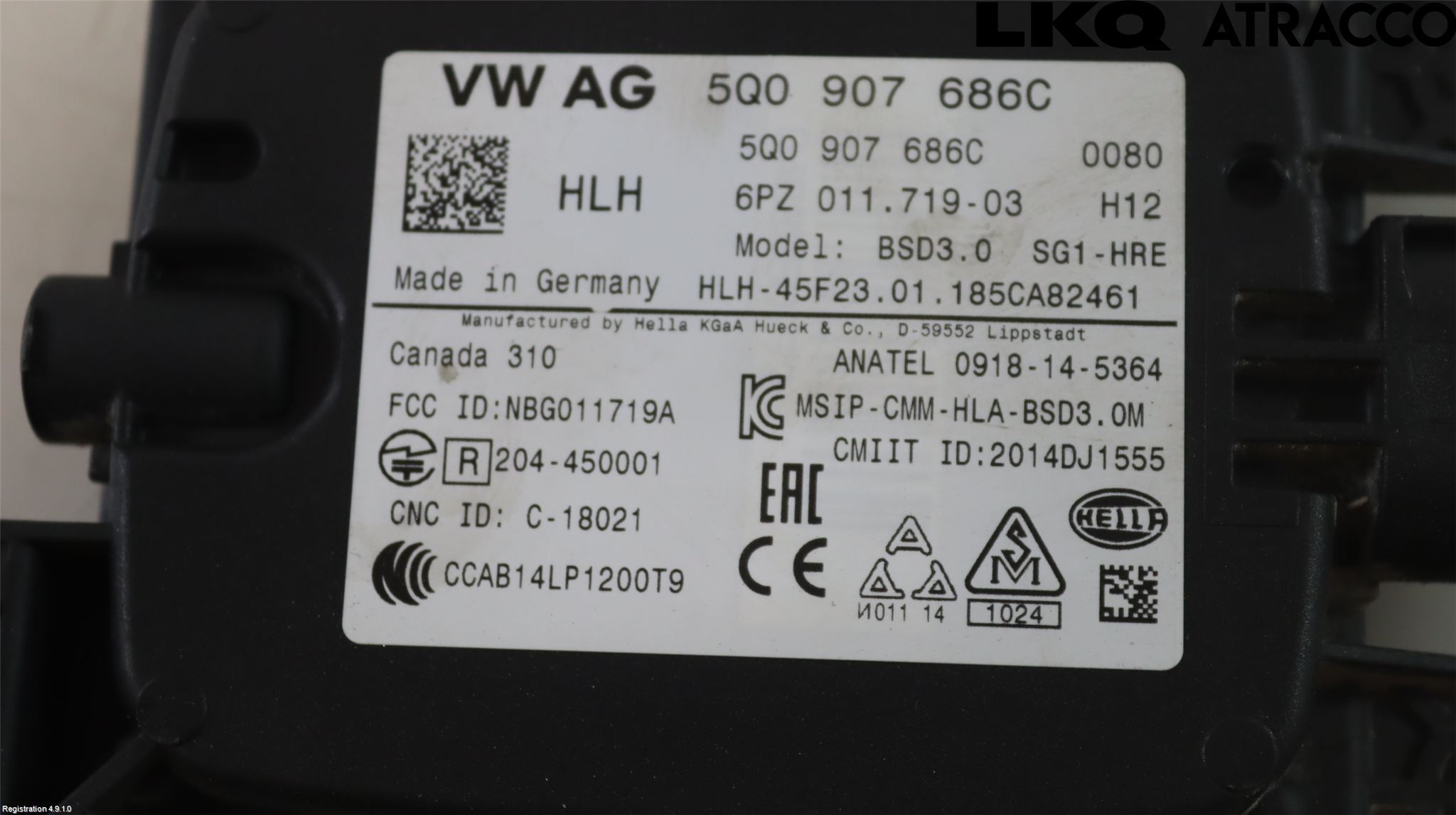 Skoda OCTAVIA (5E) 13-20 Sensor Aktivt Kollisionsskydd