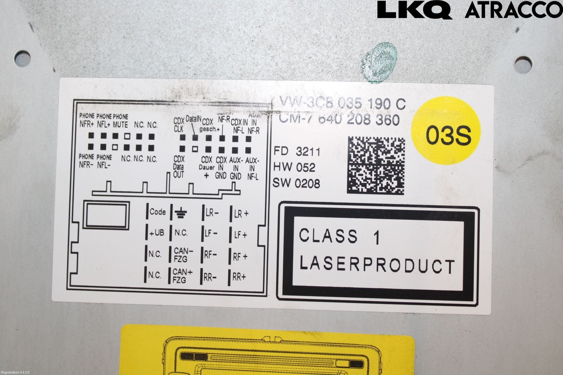 Volkswagen VW GOLF VI 09-13 Cd Radio - Multimediapanel