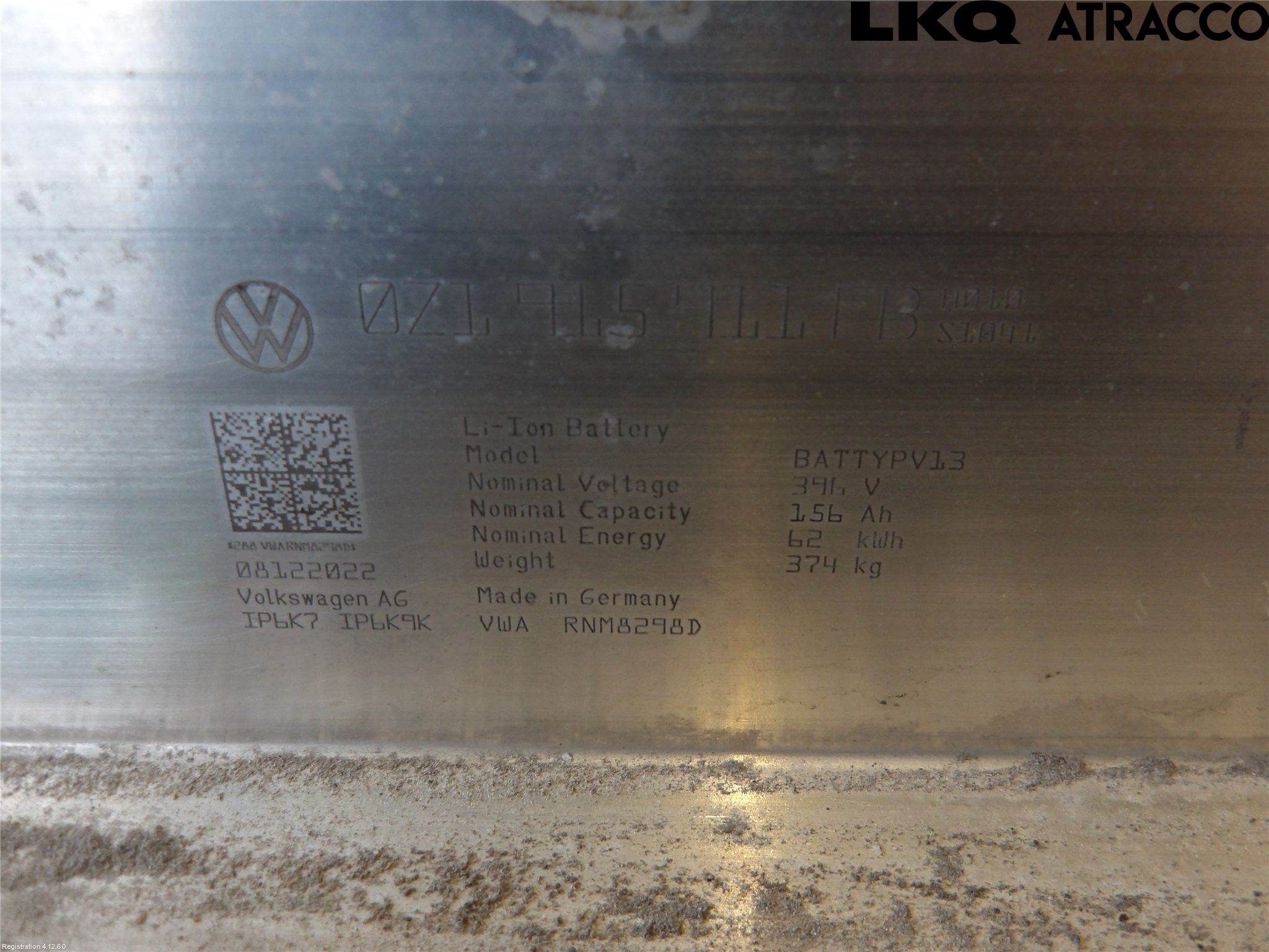 Volkswagen VW ID.3 21- Batteri Högspänning