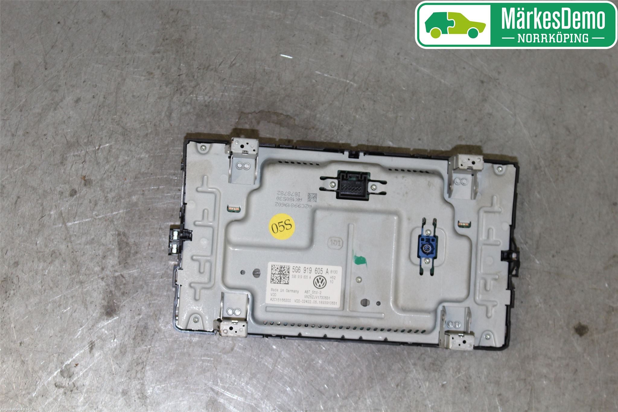 Volkswagen VW GOLF / E-GOLF VII 13-20 Multifunktionsdisplay