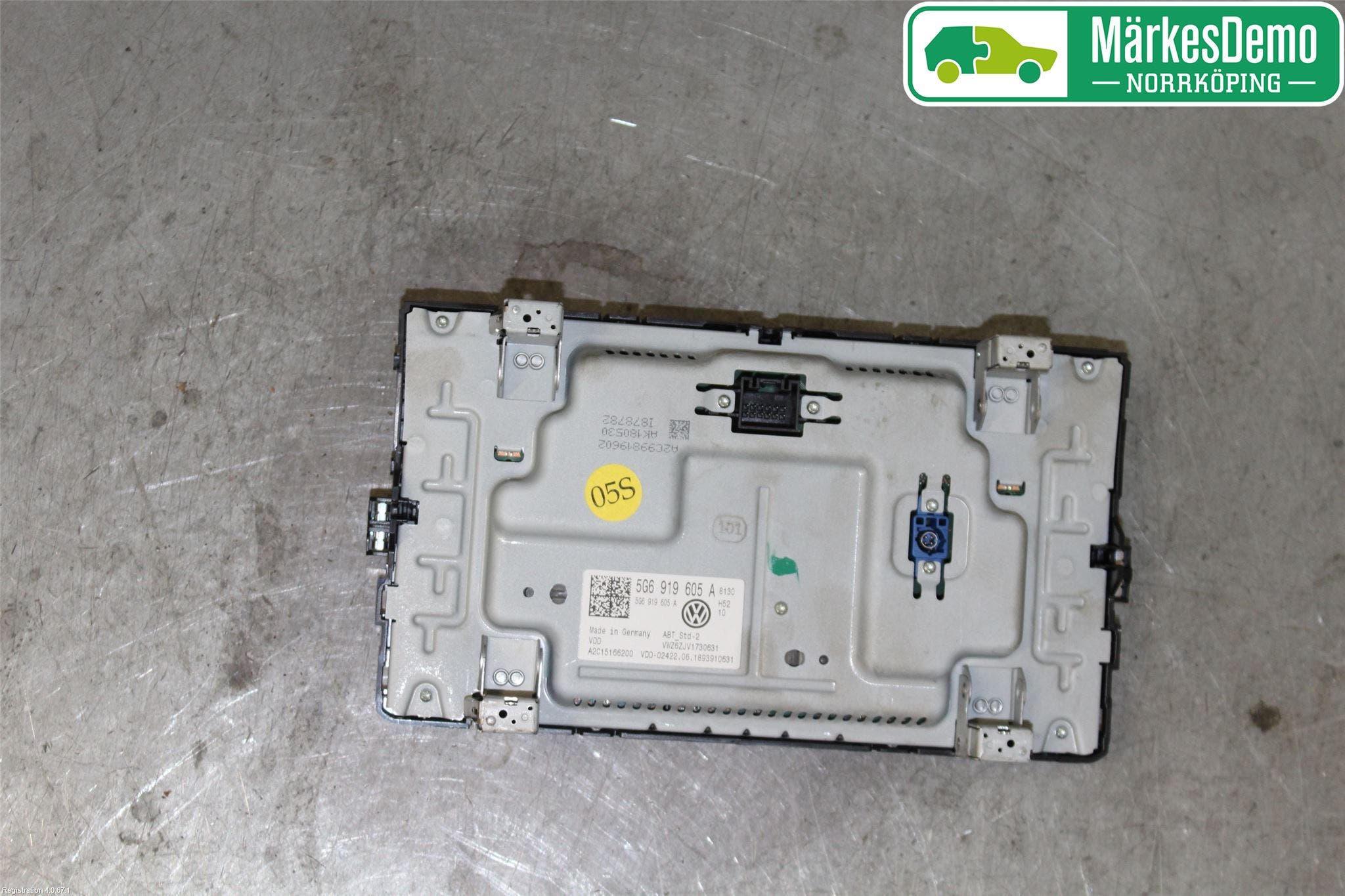 Volkswagen VW GOLF / E-GOLF VII 13-20 Multifunktionsdisplay