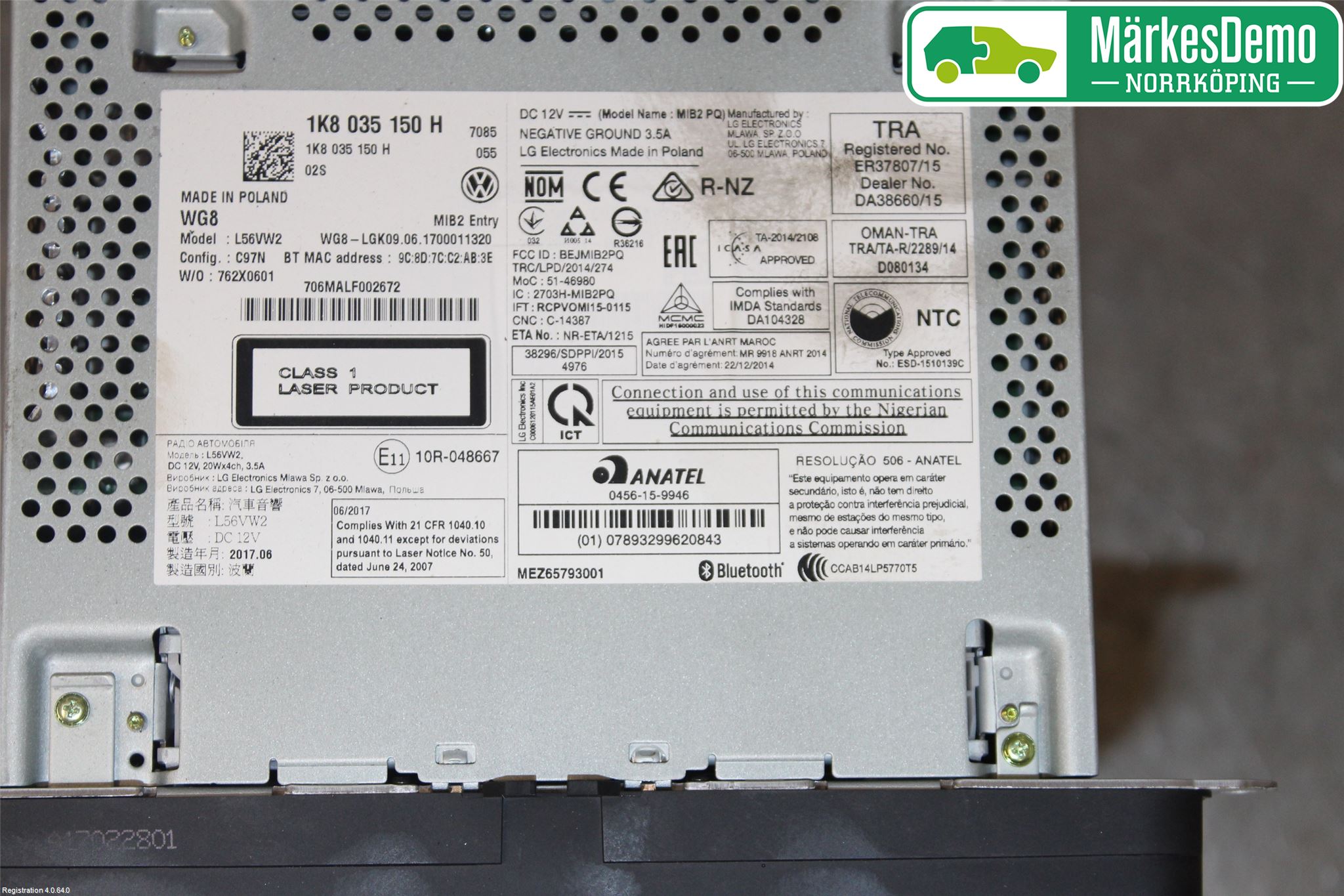 Volkswagen VW CADDY 16-20 Cd Radio - Multimediapanel