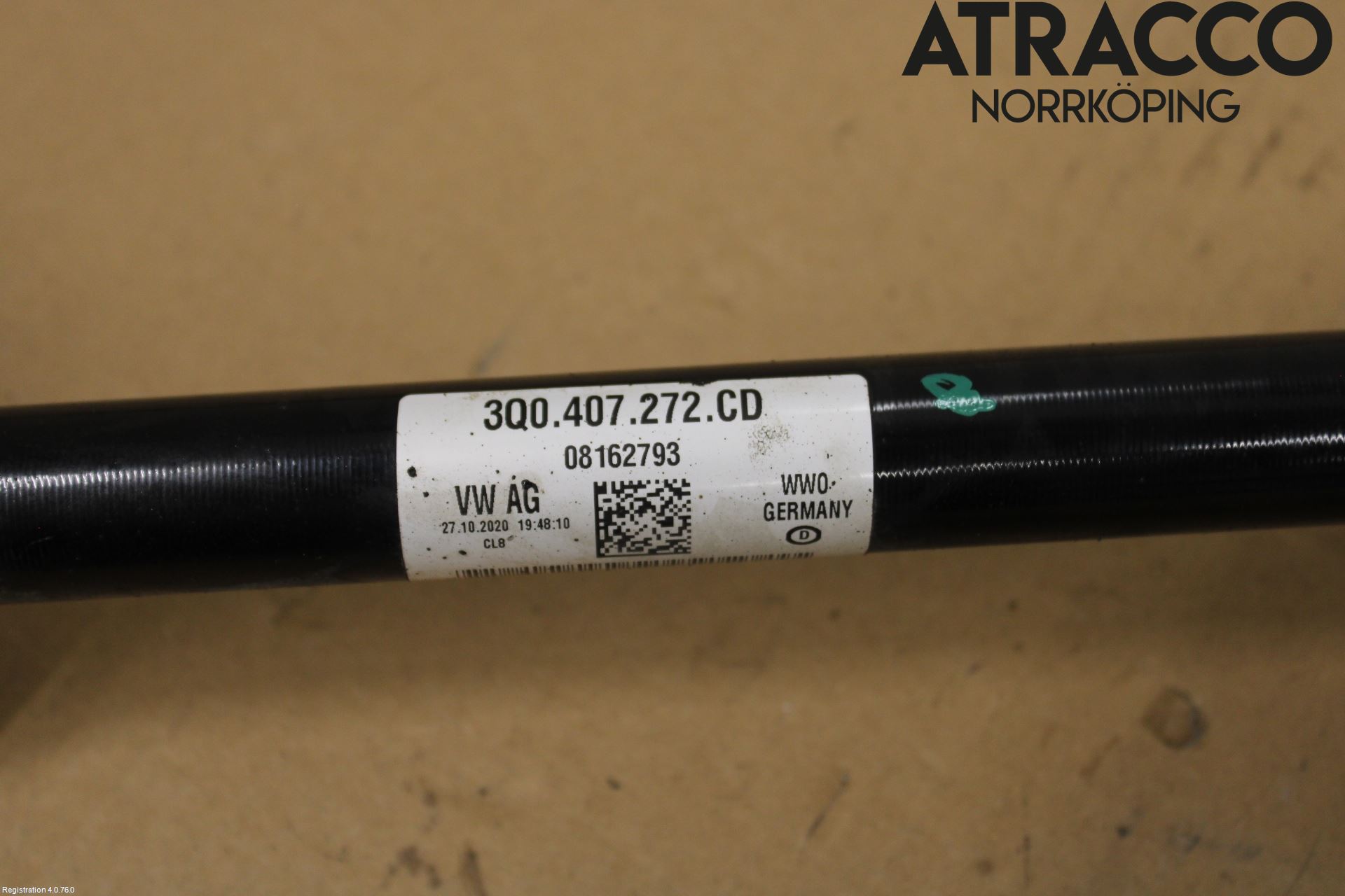 Volkswagen VW TOURAN 16- Drivaxel Fram Höger