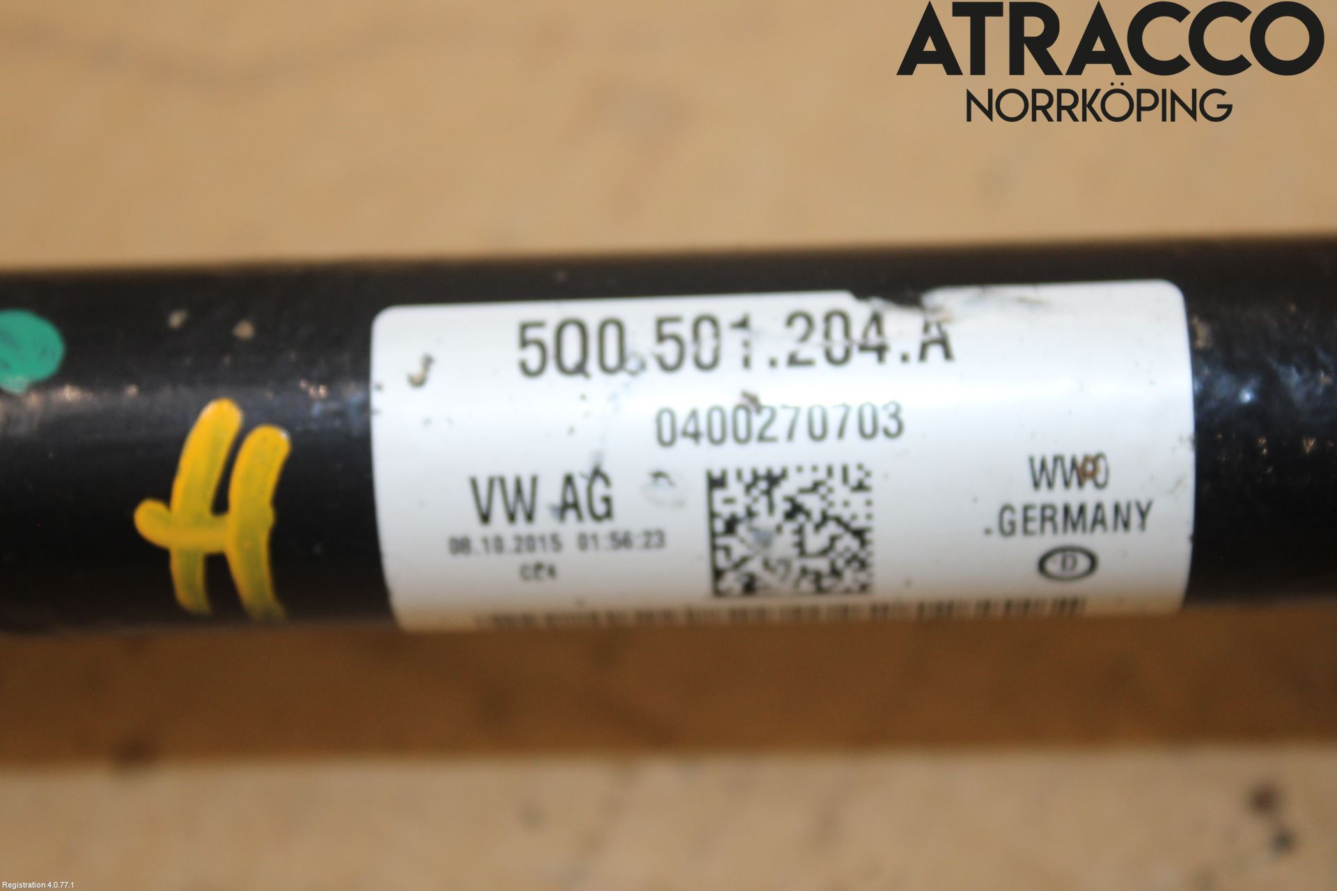 Volkswagen VW GOLF / E-GOLF VII 13-20 Drivaxel Bak Höger