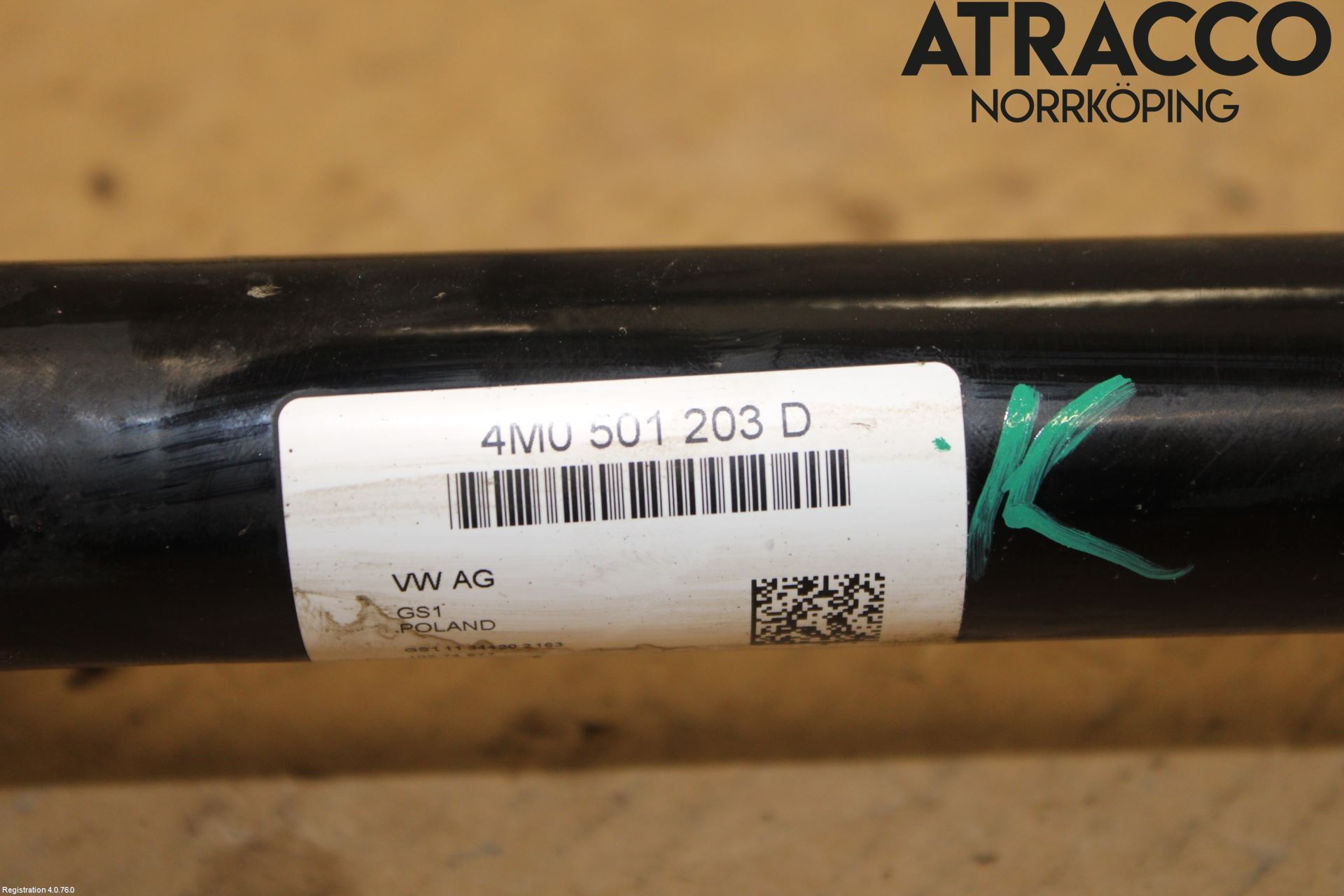 Volkswagen VW TOUAREG CR 18- Drivaxel Bak Vänster