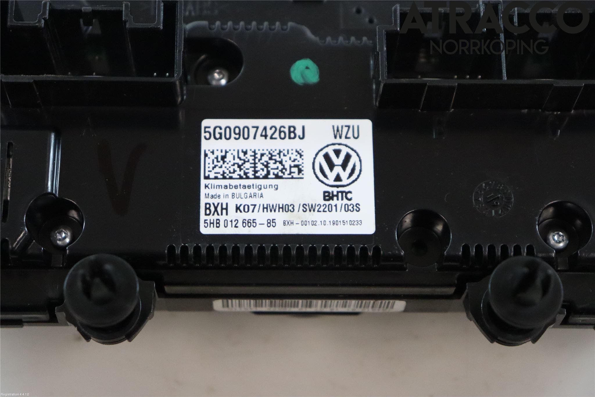 Volkswagen VW TOURAN 16- Värmereglage