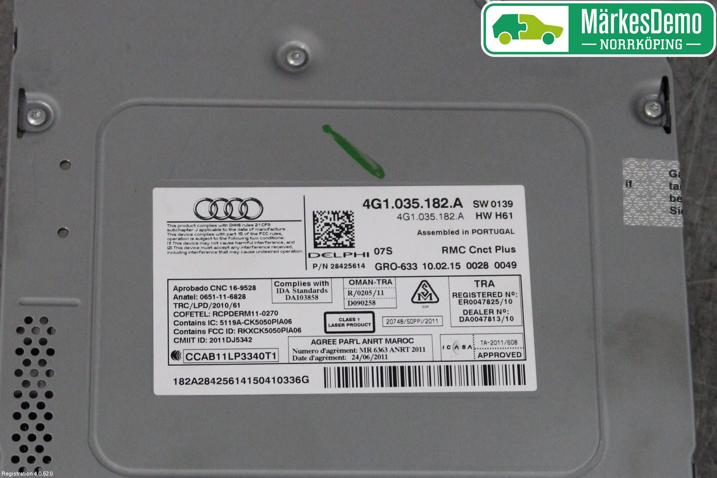 Audi A6/S6 4G 11-18 Cd Radio - Multimediapanel