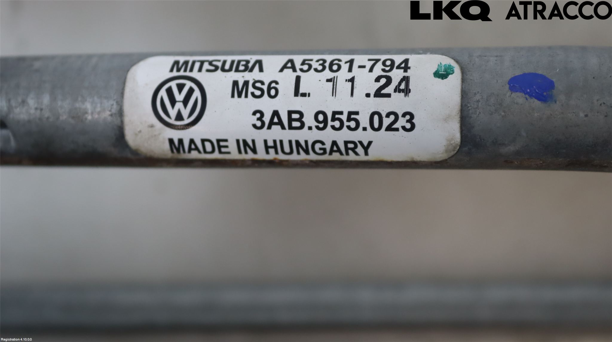 Volkswagen VW PASSAT 11-14 Torkarmekanism Vindruta