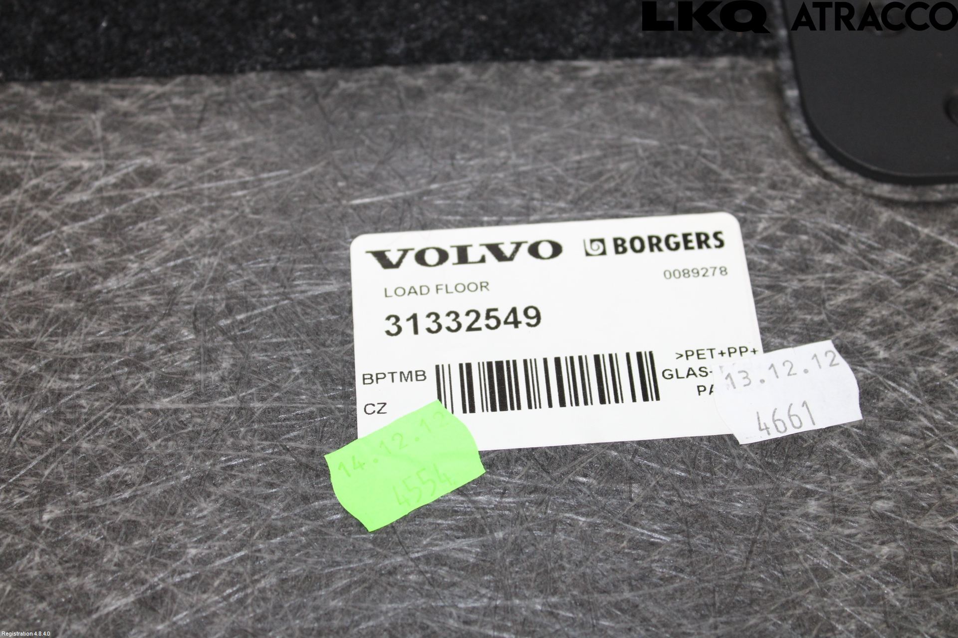 Volvo V40 12-19 Bagage Golv