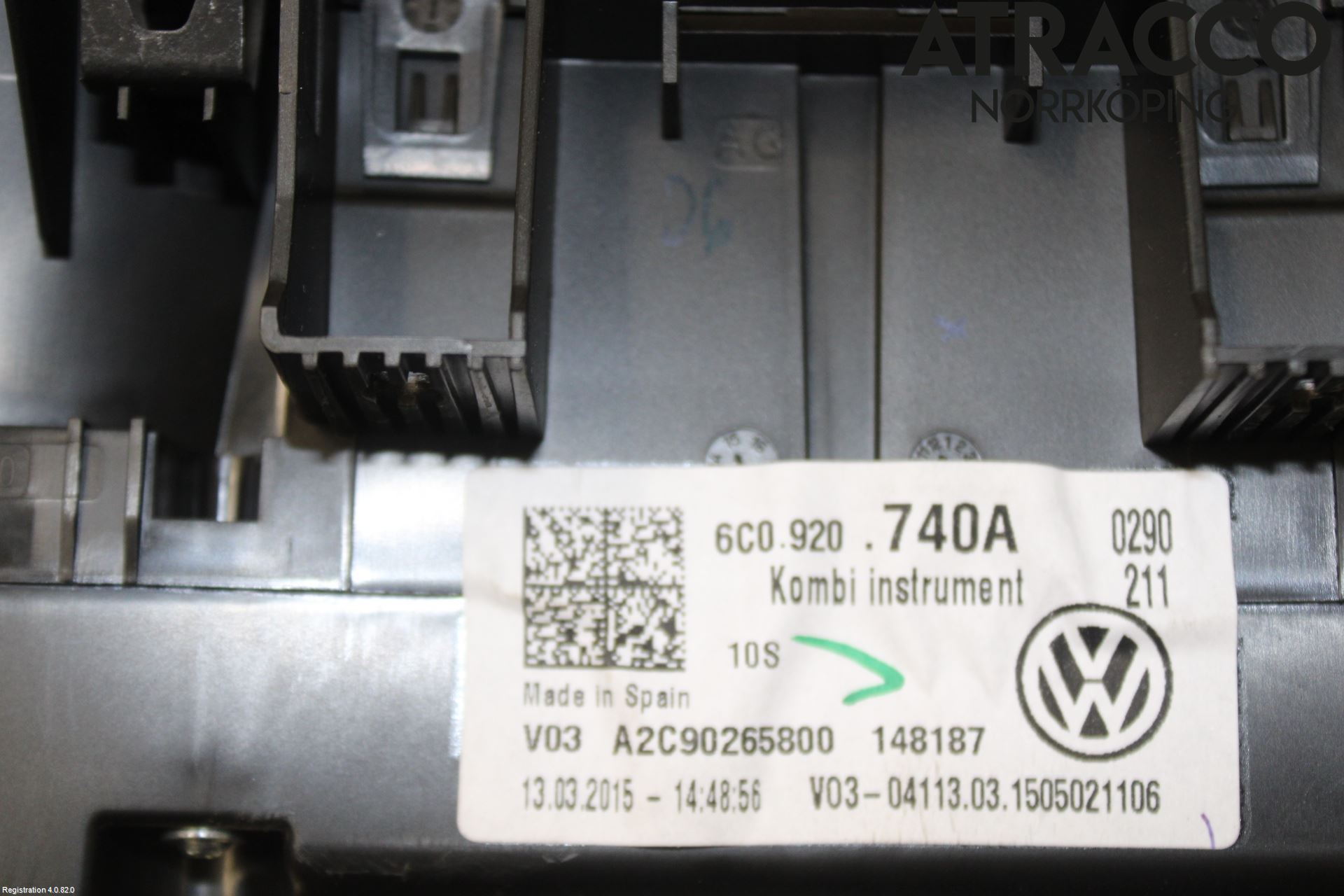 Volkswagen VW POLO 10-17 Instrument Komb