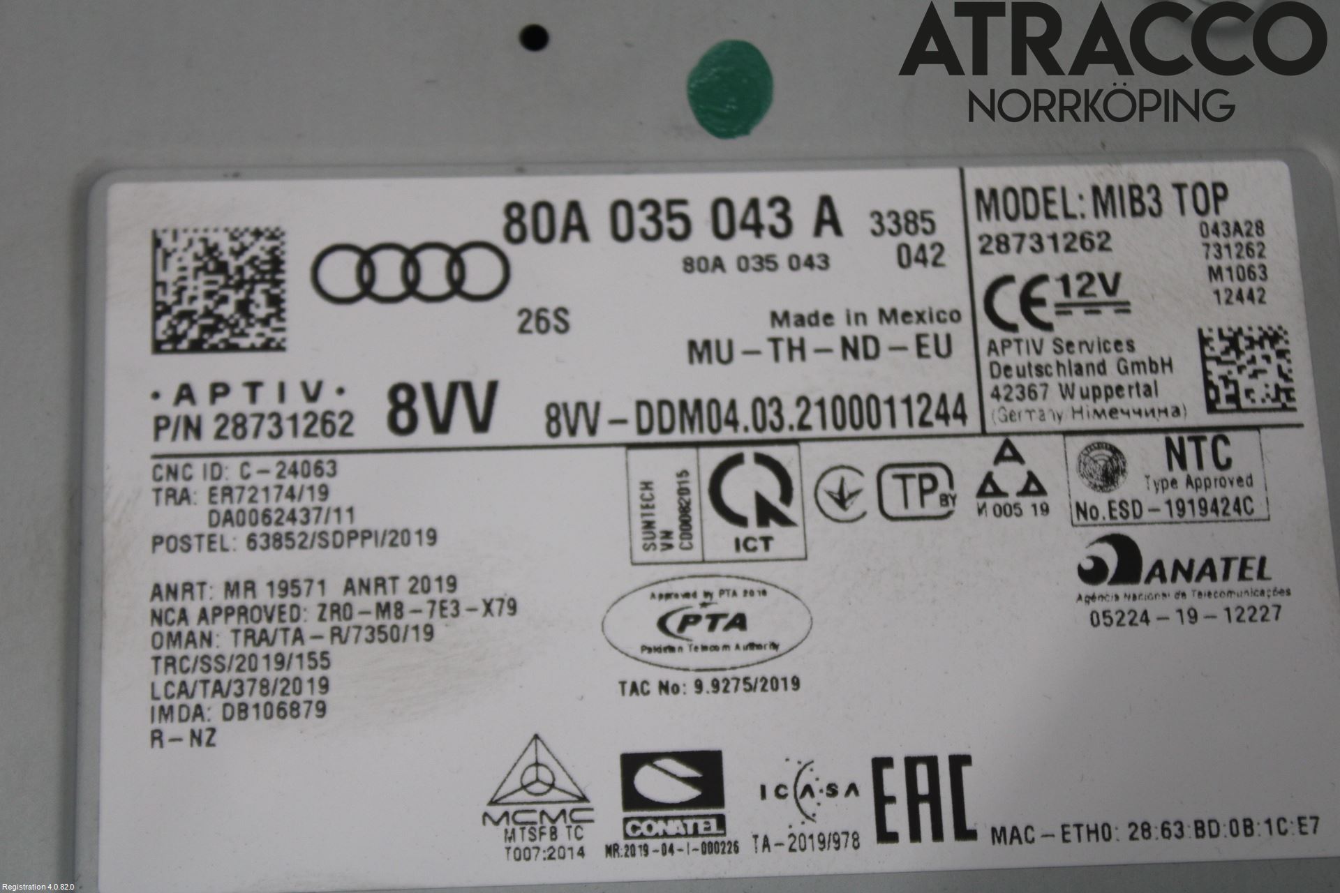 Audi Q5/SQ5 17- Cd Radio - Multimediapanel