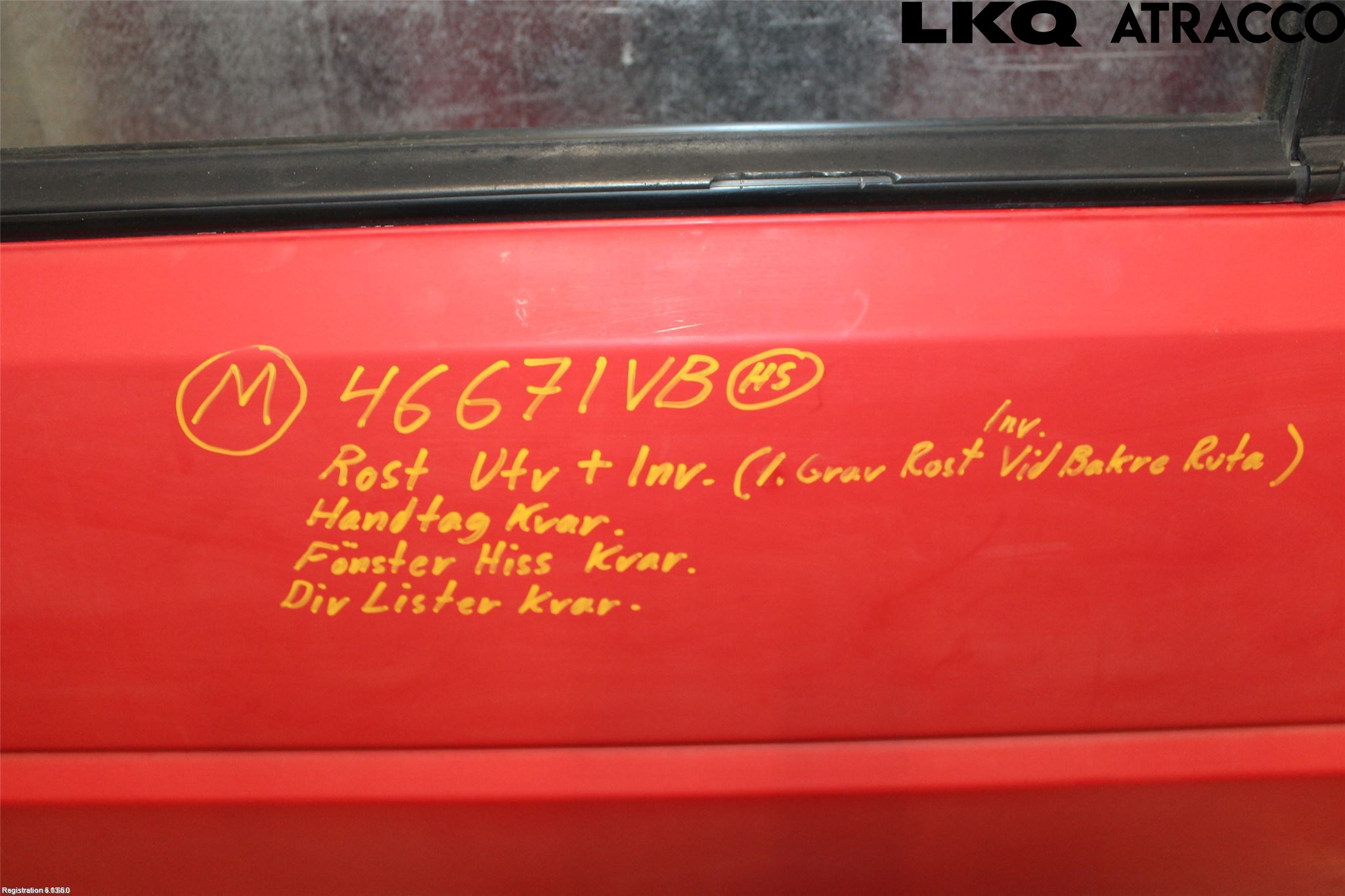 Volkswagen VW GOLF II 84-91 Dörr Bak Vänster