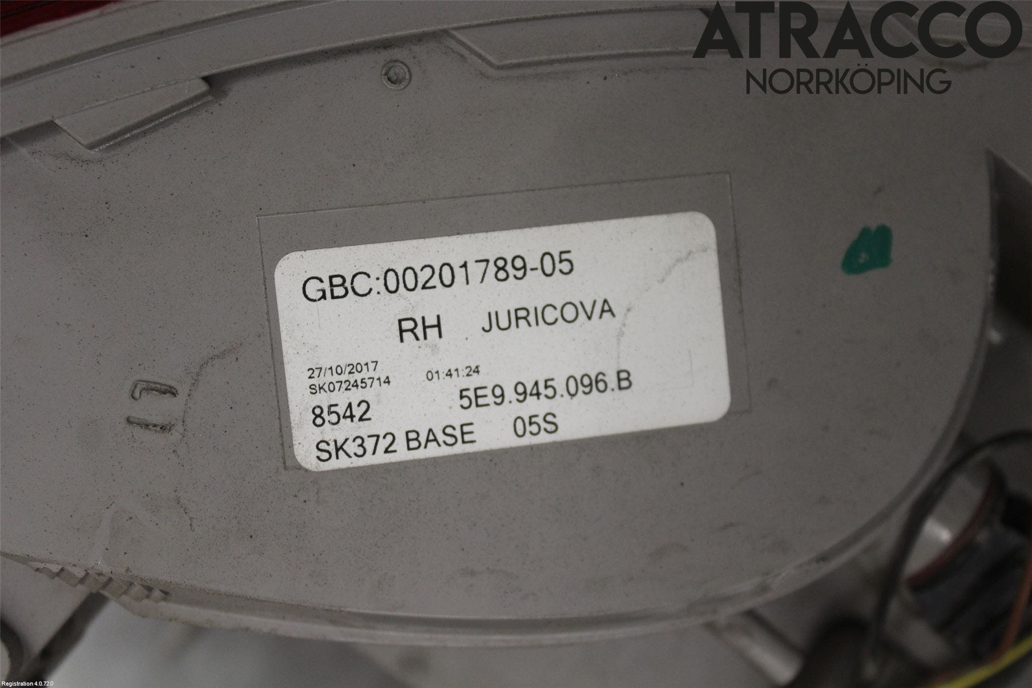 Skoda OCTAVIA (5E) 13-20 Bakljus Höger