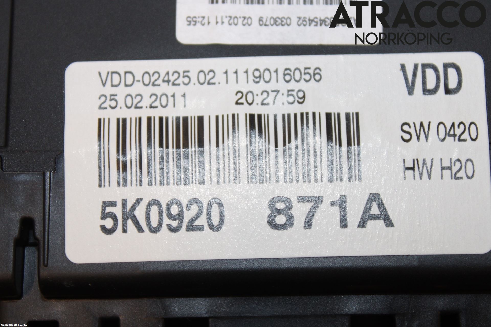 Volkswagen VW GOLF VI 09-13 Instrument Komb