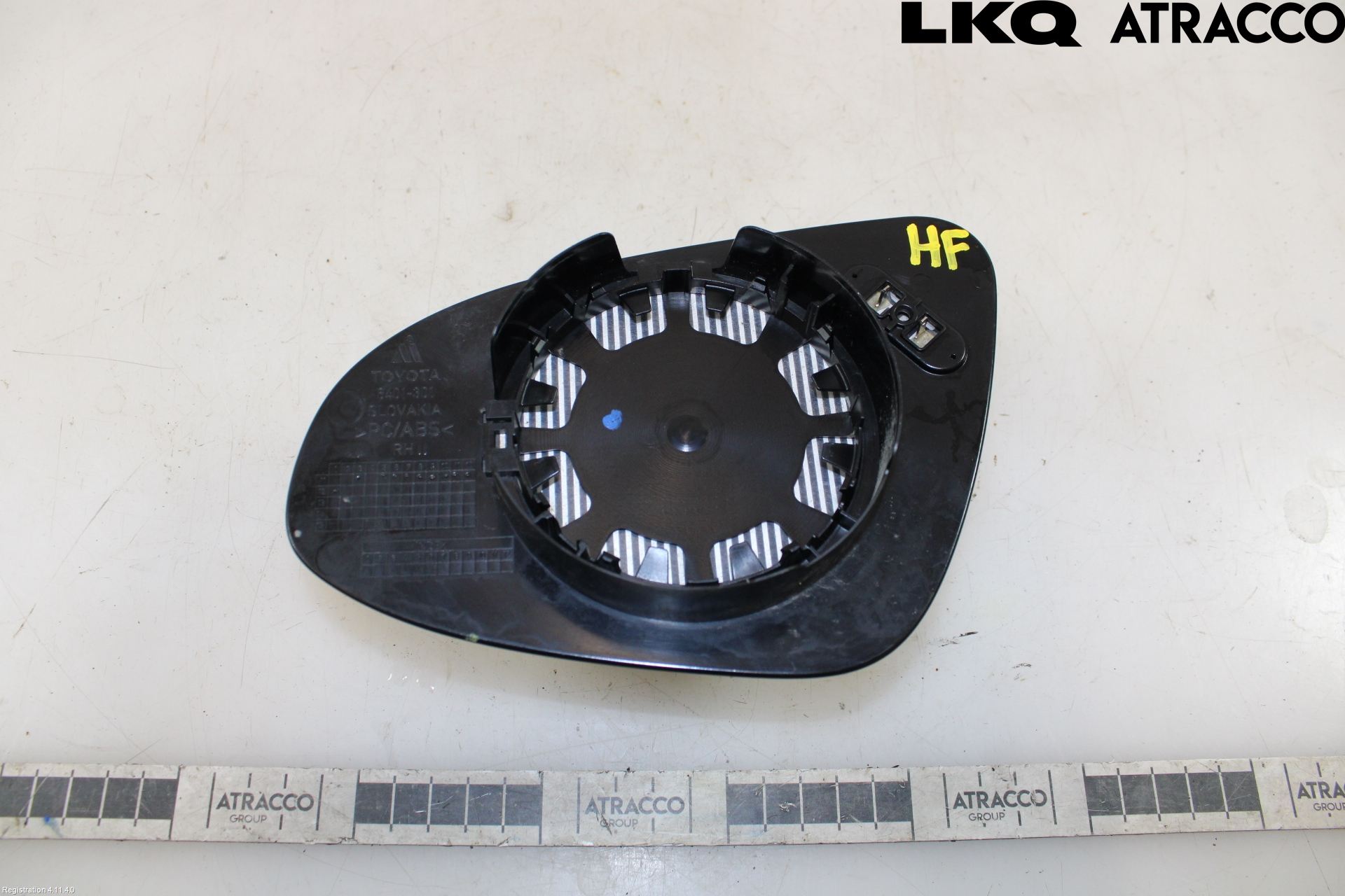 Toyota YARIS XP130 12-14 Spegelglas Hö