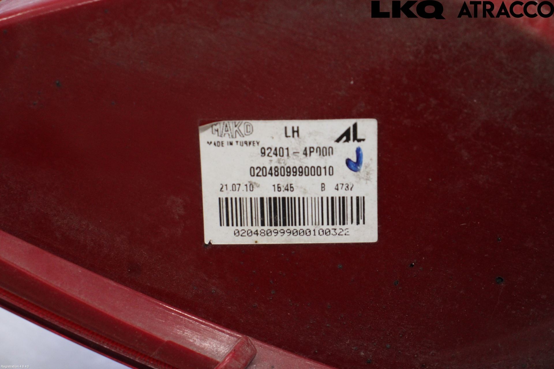 Hyundai i20 PB 09-14 Bakljus Vänster