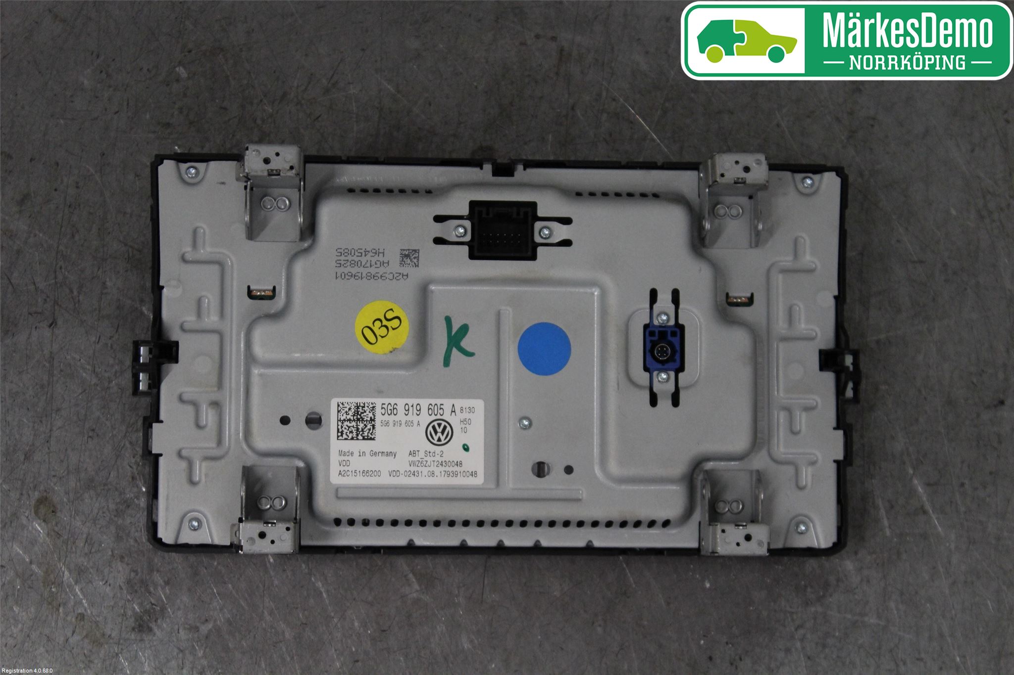 Volkswagen VW GOLF / E-GOLF VII 13-20 Multifunktionsdisplay