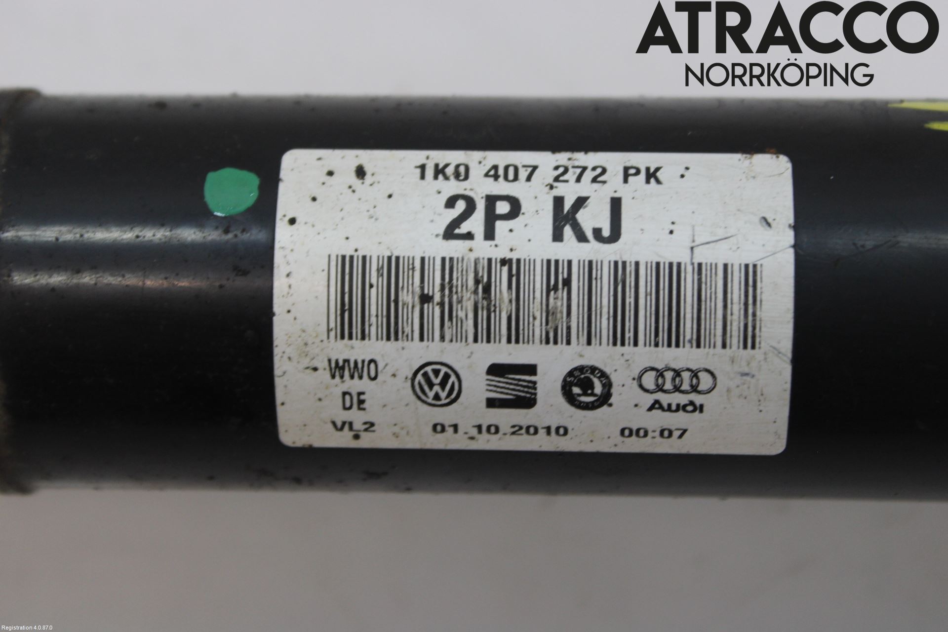 Volkswagen VW TOURAN 10-15 Drivaxel Fram Höger