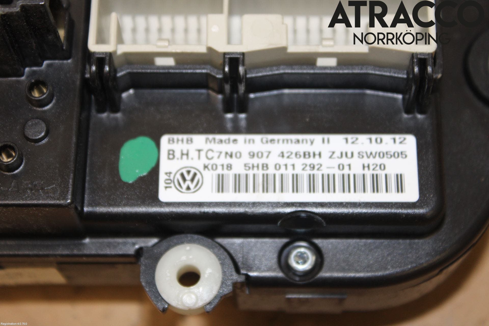 Volkswagen VW CADDY 11-15 Värmereglage