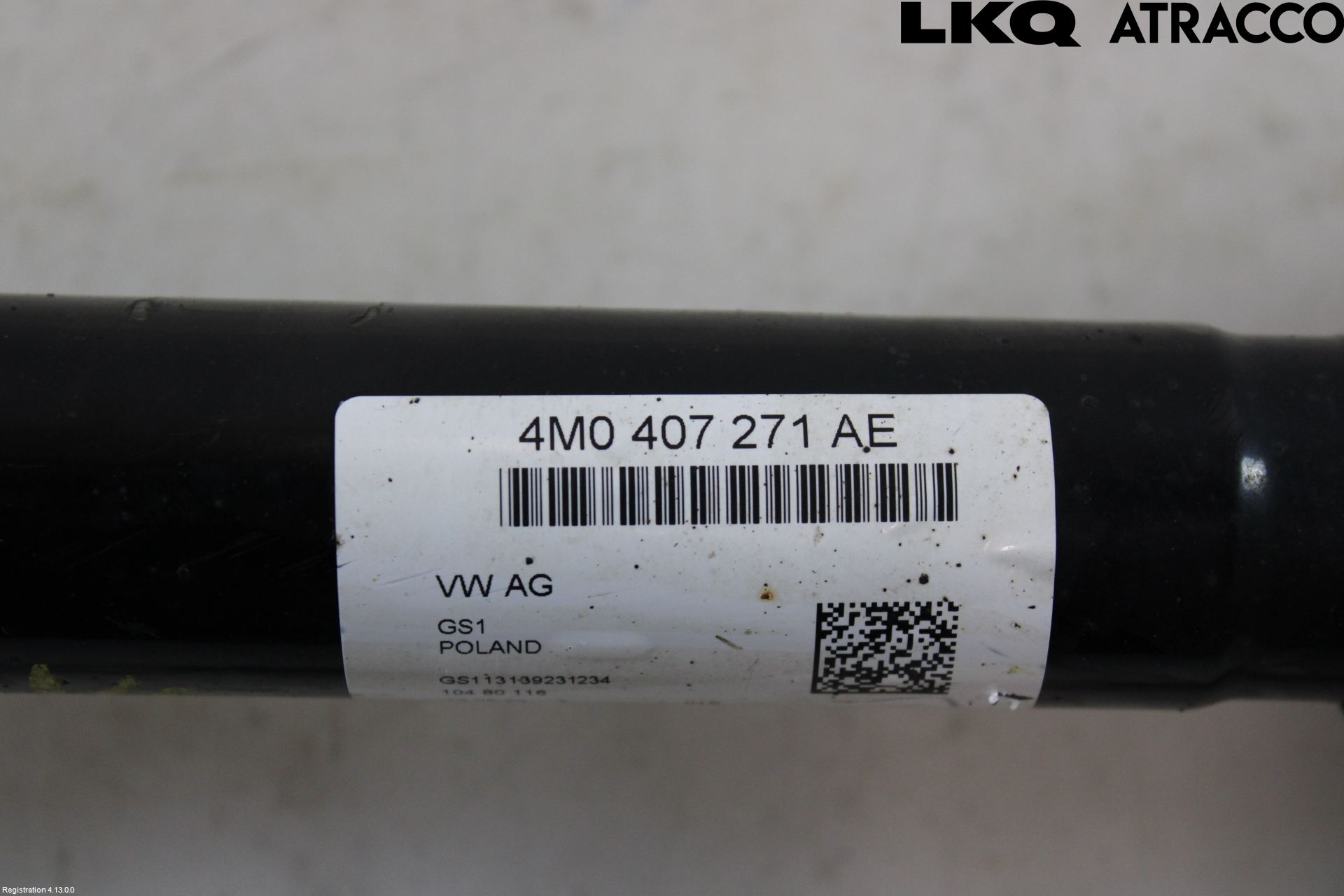 Volkswagen VW TOUAREG CR 18- Drivaxel Fram Vänster