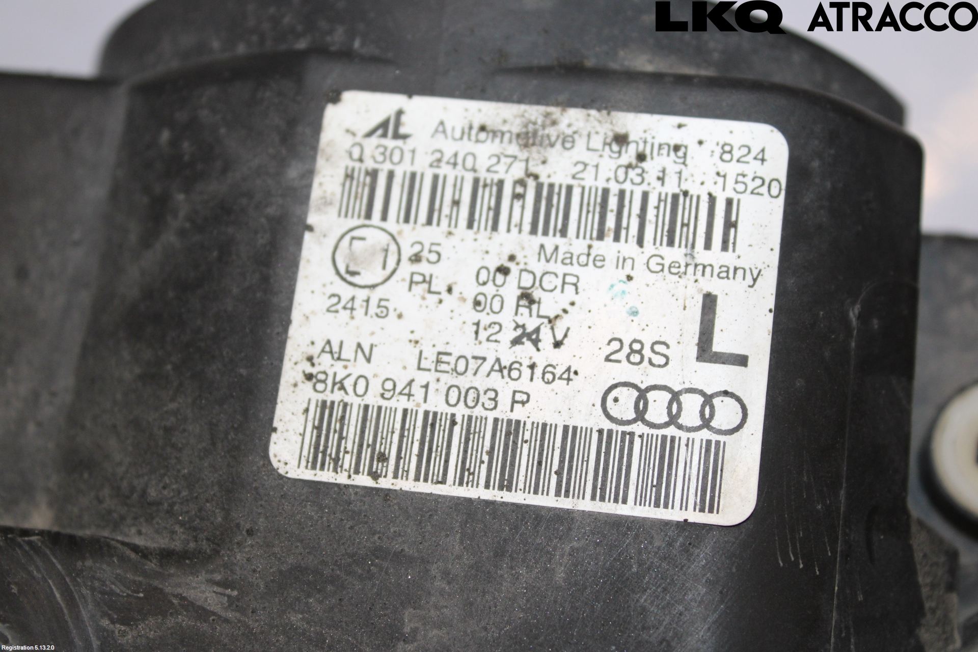Audi A4/S4 08-11 Strålkastare Vänster