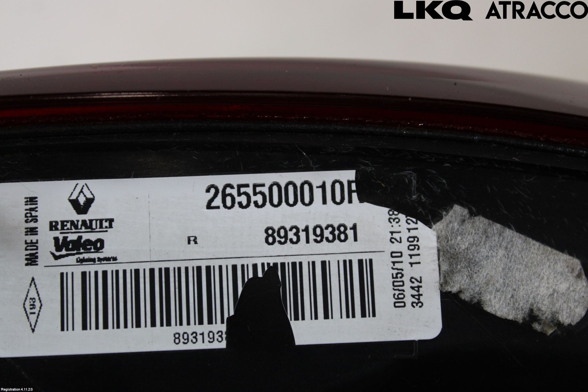 Renault MEGANE III 09-15 Bakljus Höger