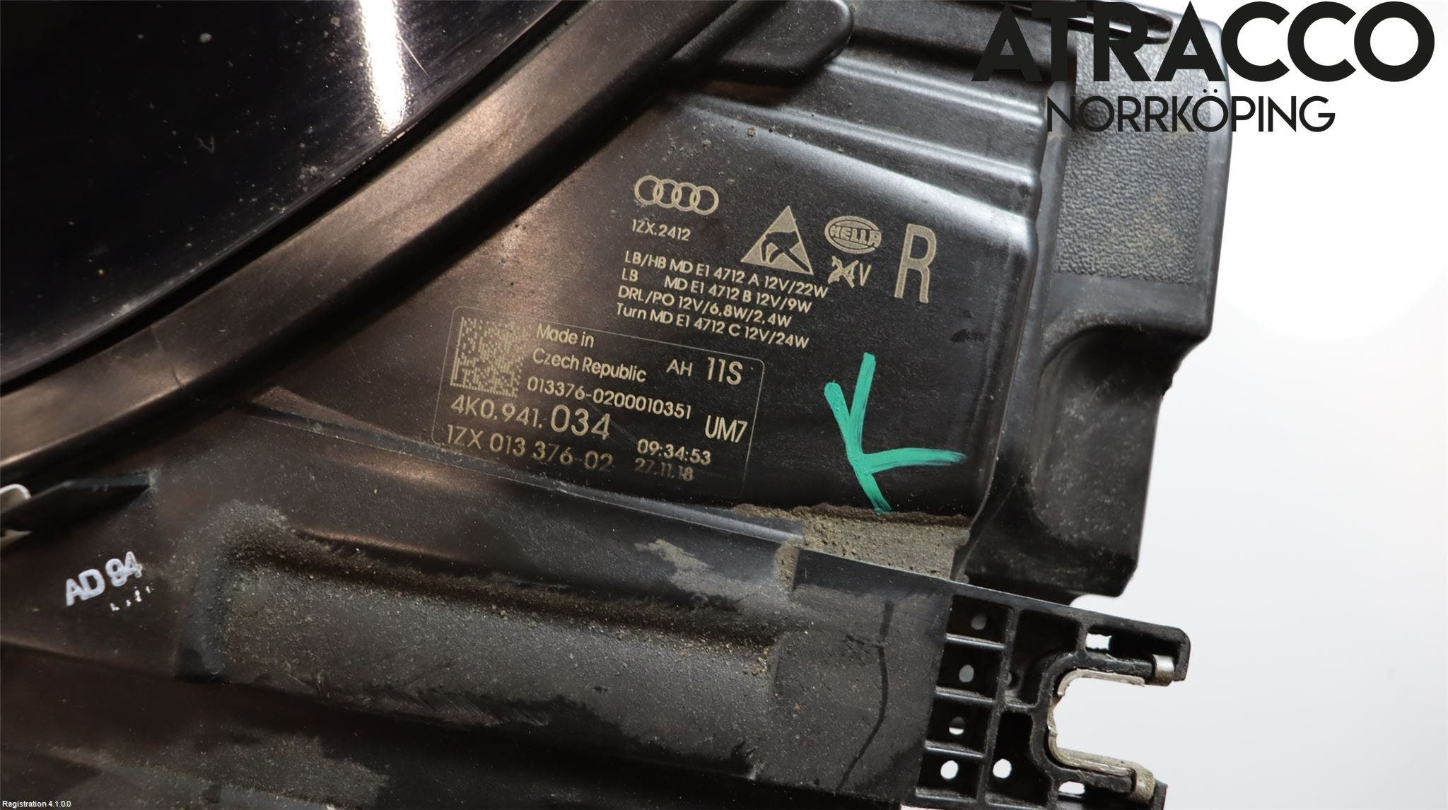 Audi A6 F2/C8 19- Strålkastare Höger