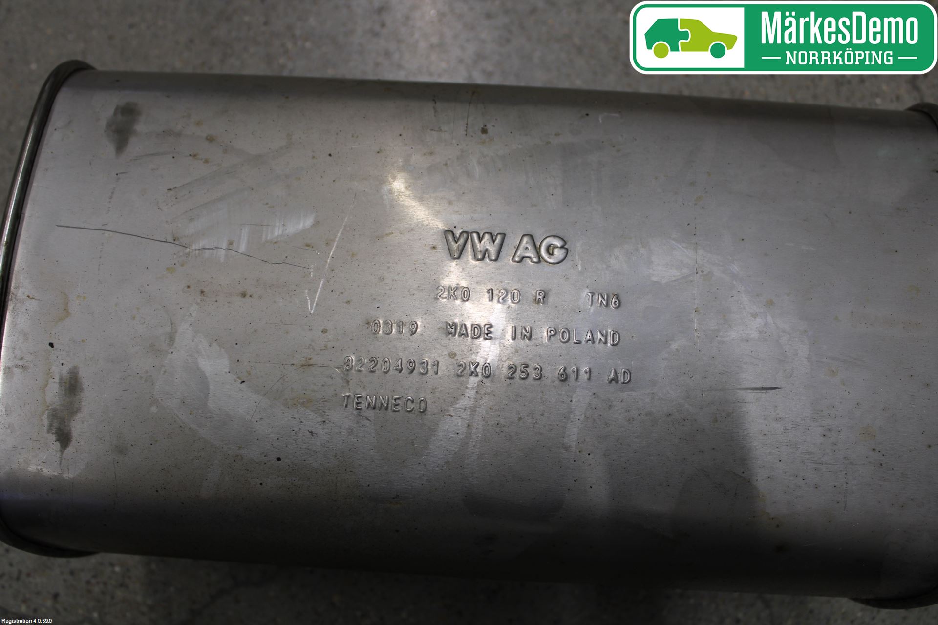 Volkswagen VW CADDY 16-20 Avgas Halvsats