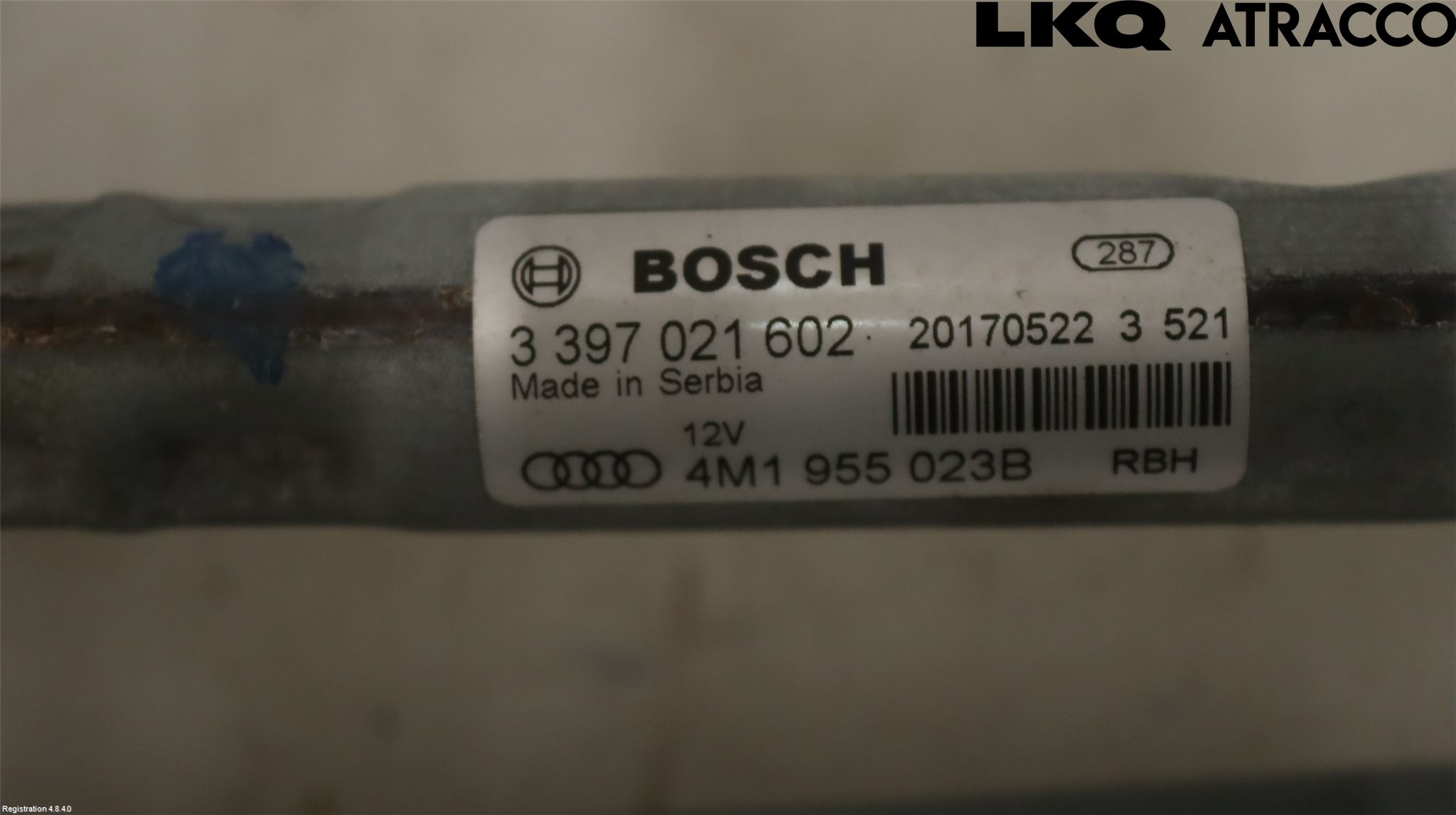 Audi Q7/SQ7 Torkarmekanism Vindruta