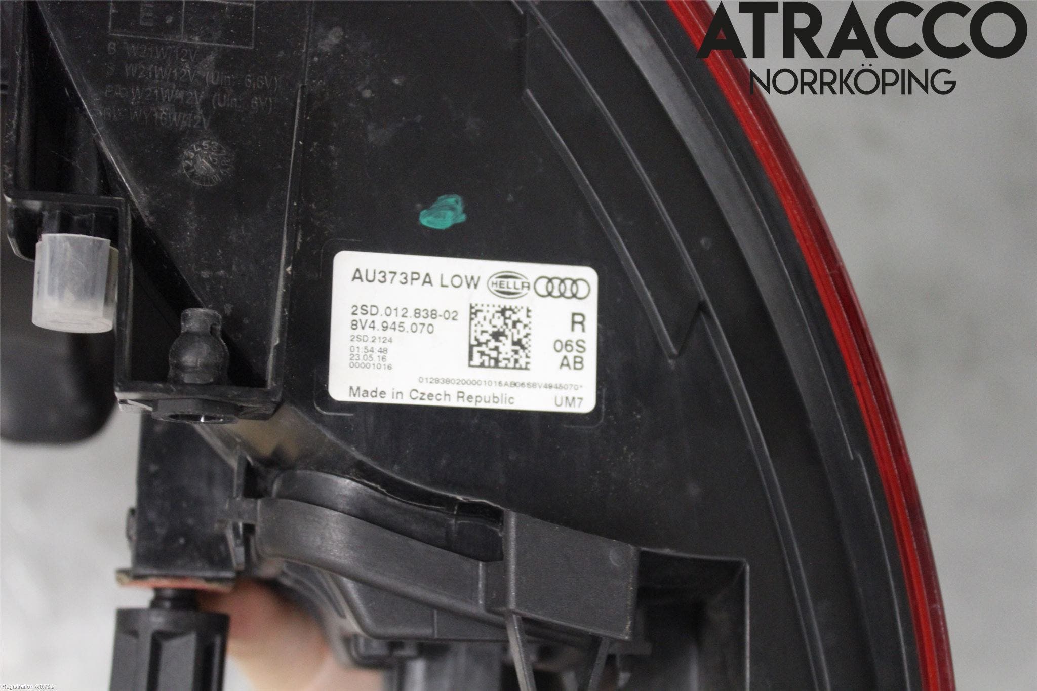 Audi A3/S3 8V 13-20 Bakljus Höger