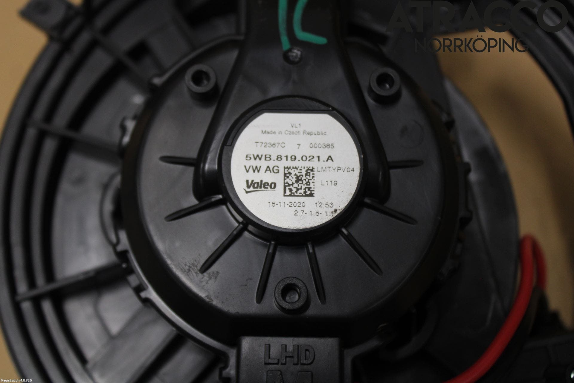 Volkswagen VW GOLF / E-GOLF VIII 20- Värmefläkt